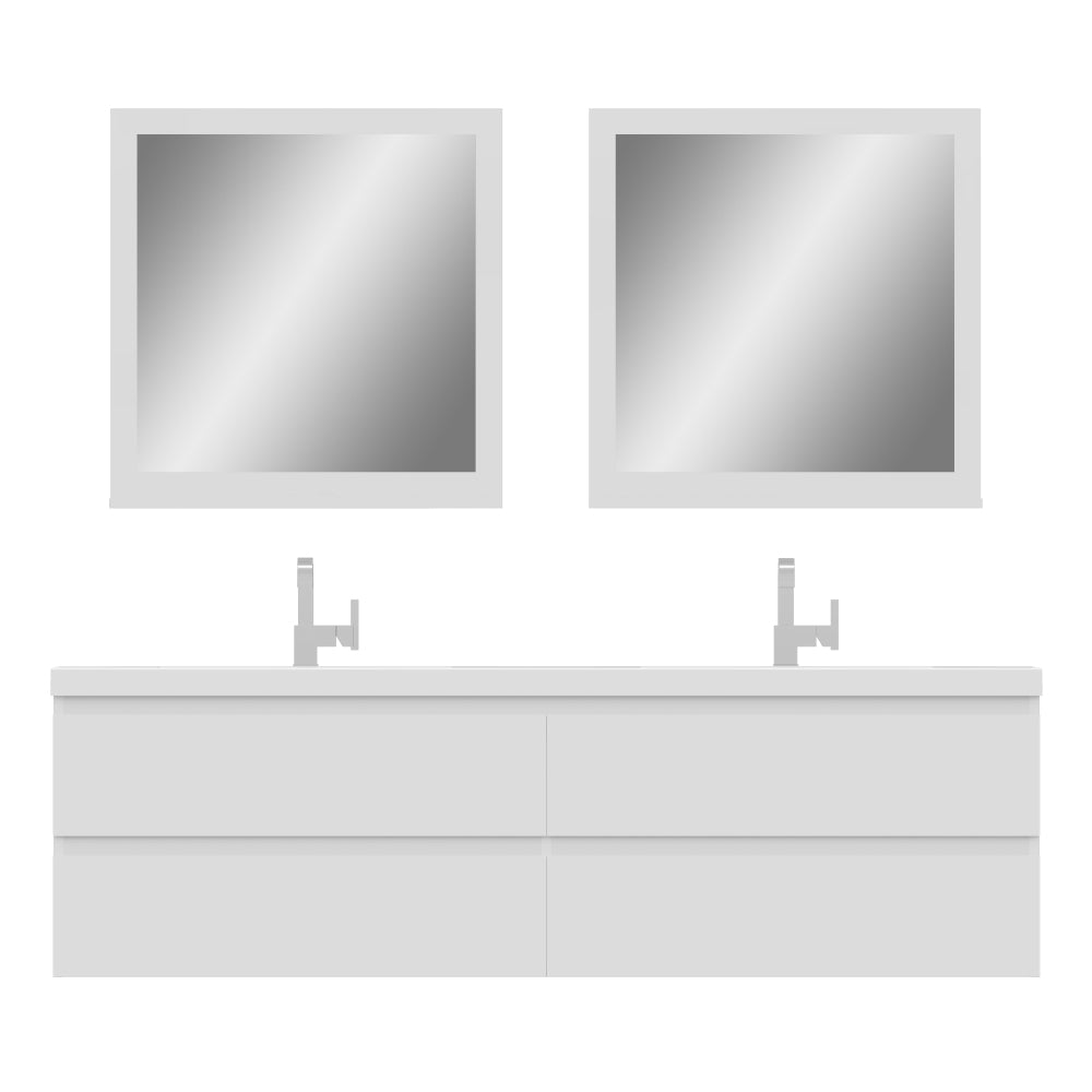 Paterno 72 inch Modern Wall Mounted Bathroom Vanity