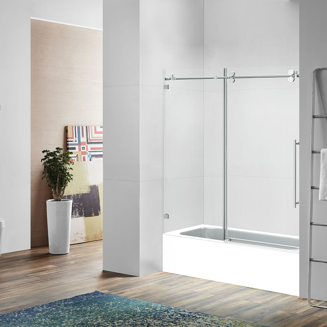 BH Frameless Single Sliding Shower Door