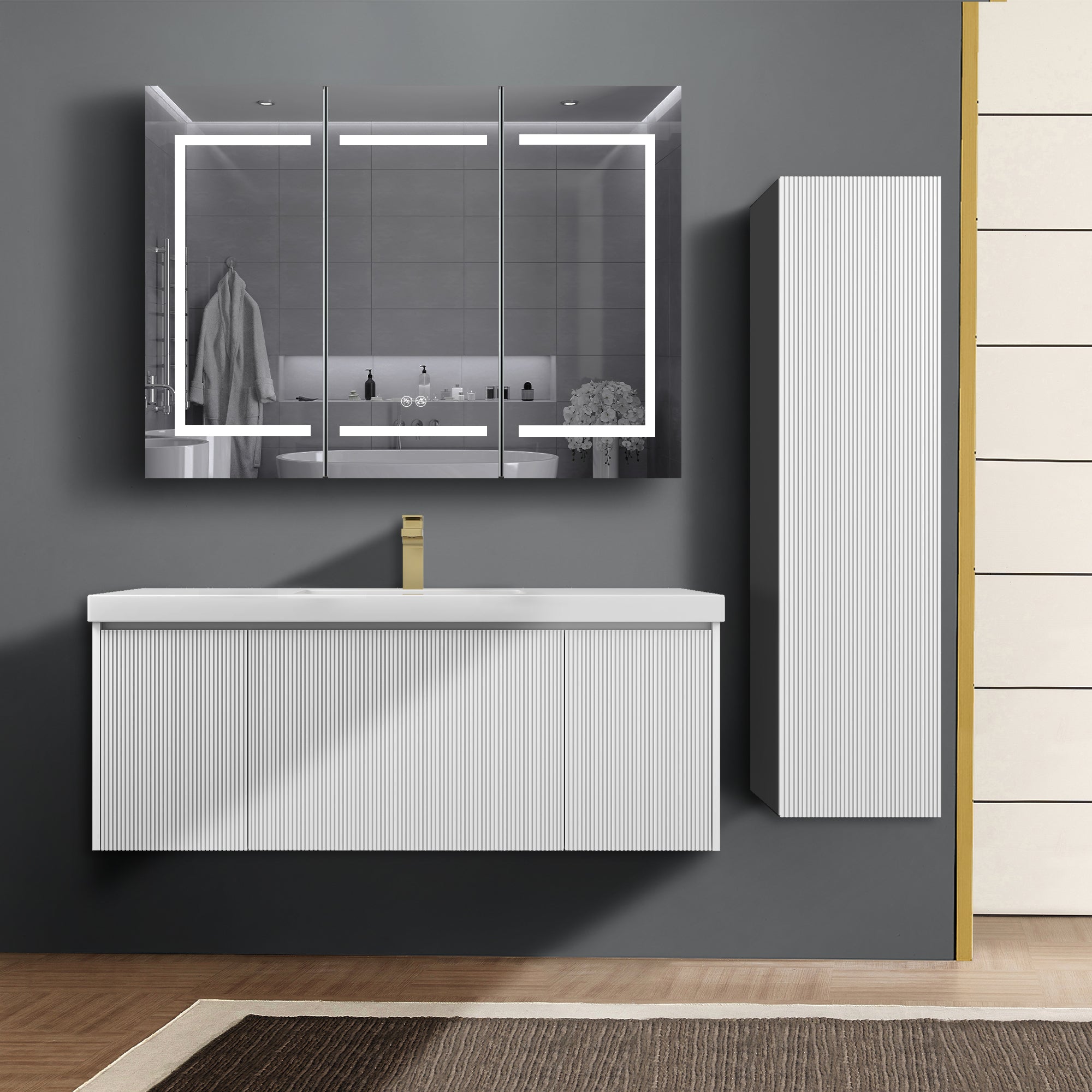 Positano 48'' Single Vanity ✔️Base Cabinet Only