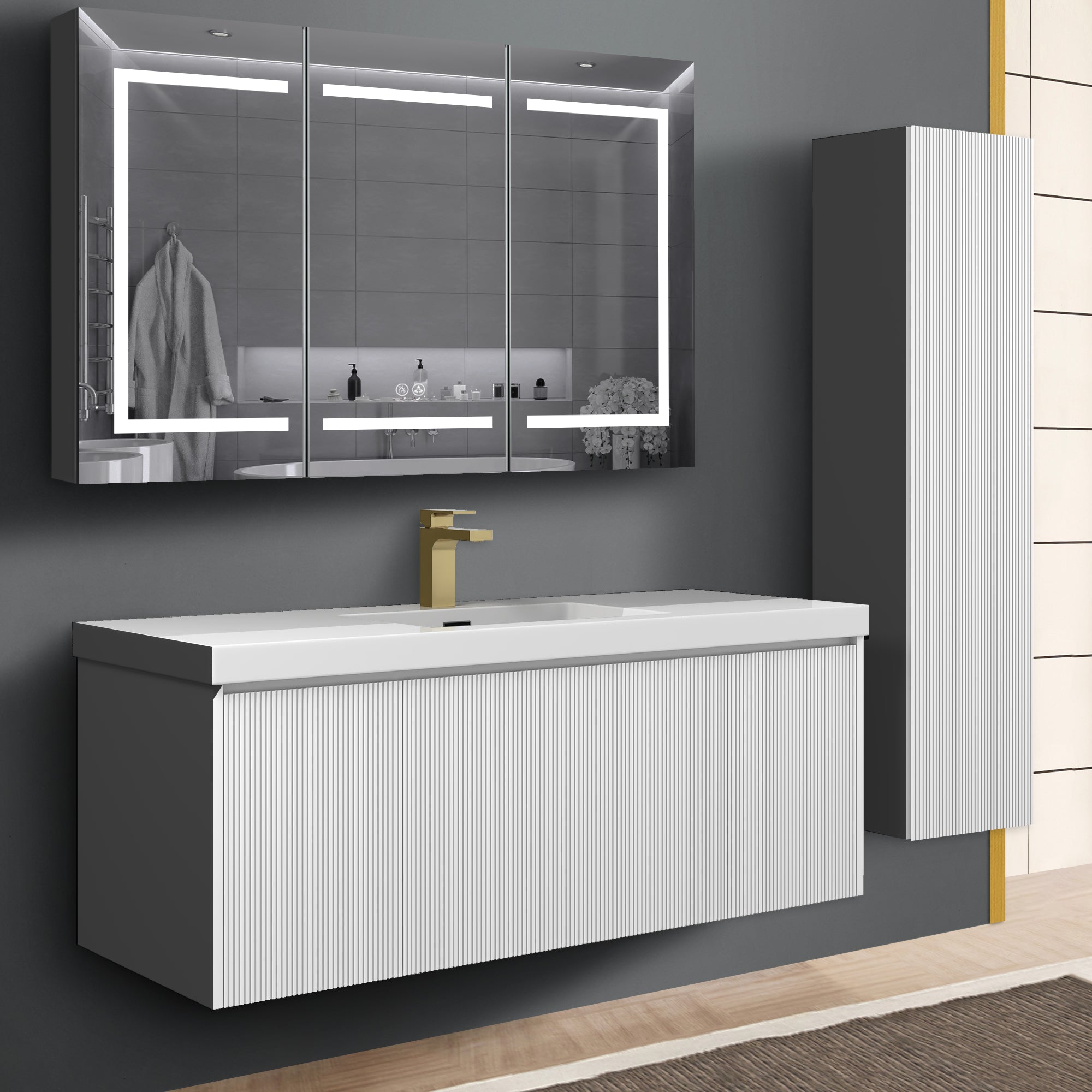 Positano 48'' Single Vanity ✔️Base Cabinet Only