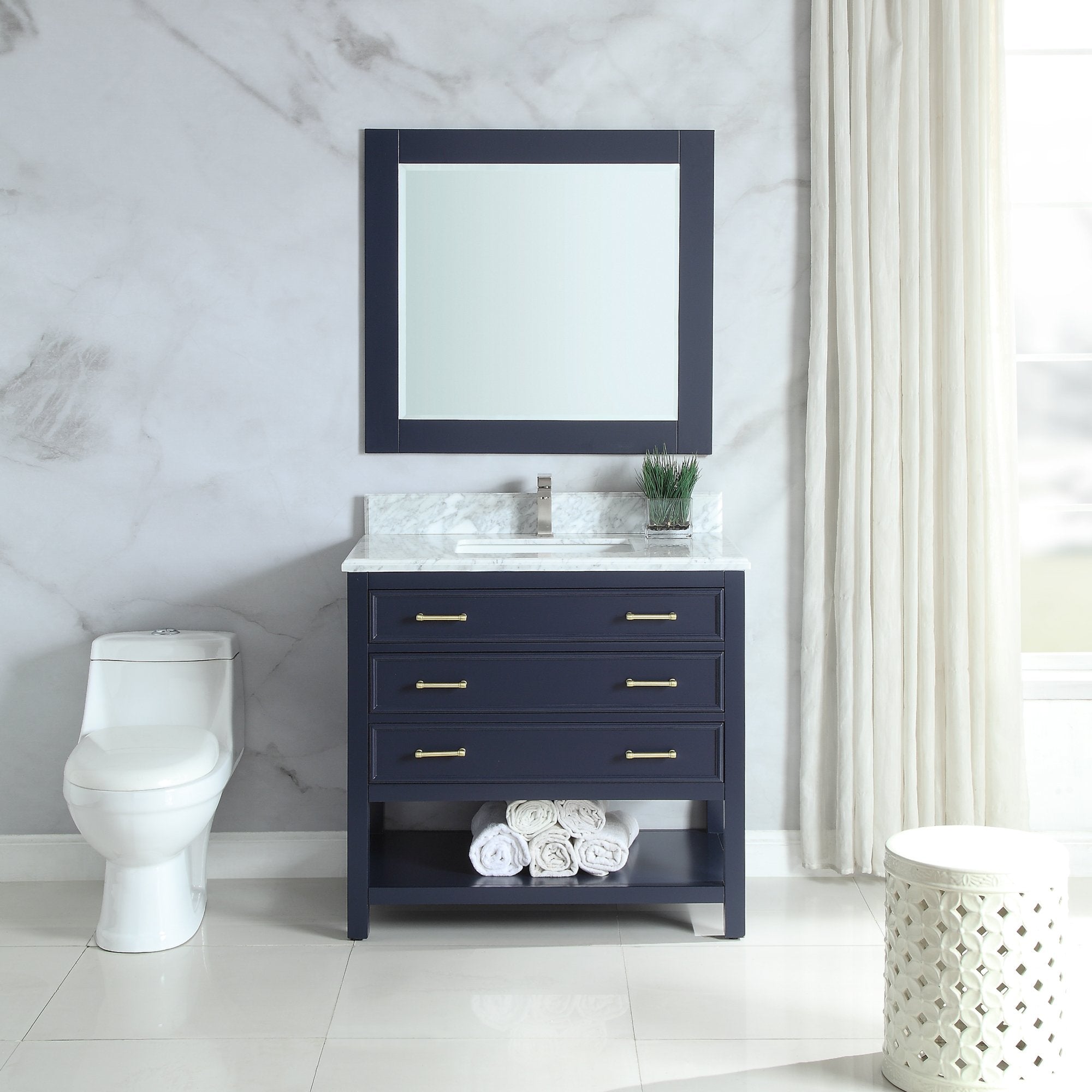 1912 Series 36Inch Bathroom Vanity Cabinet Set