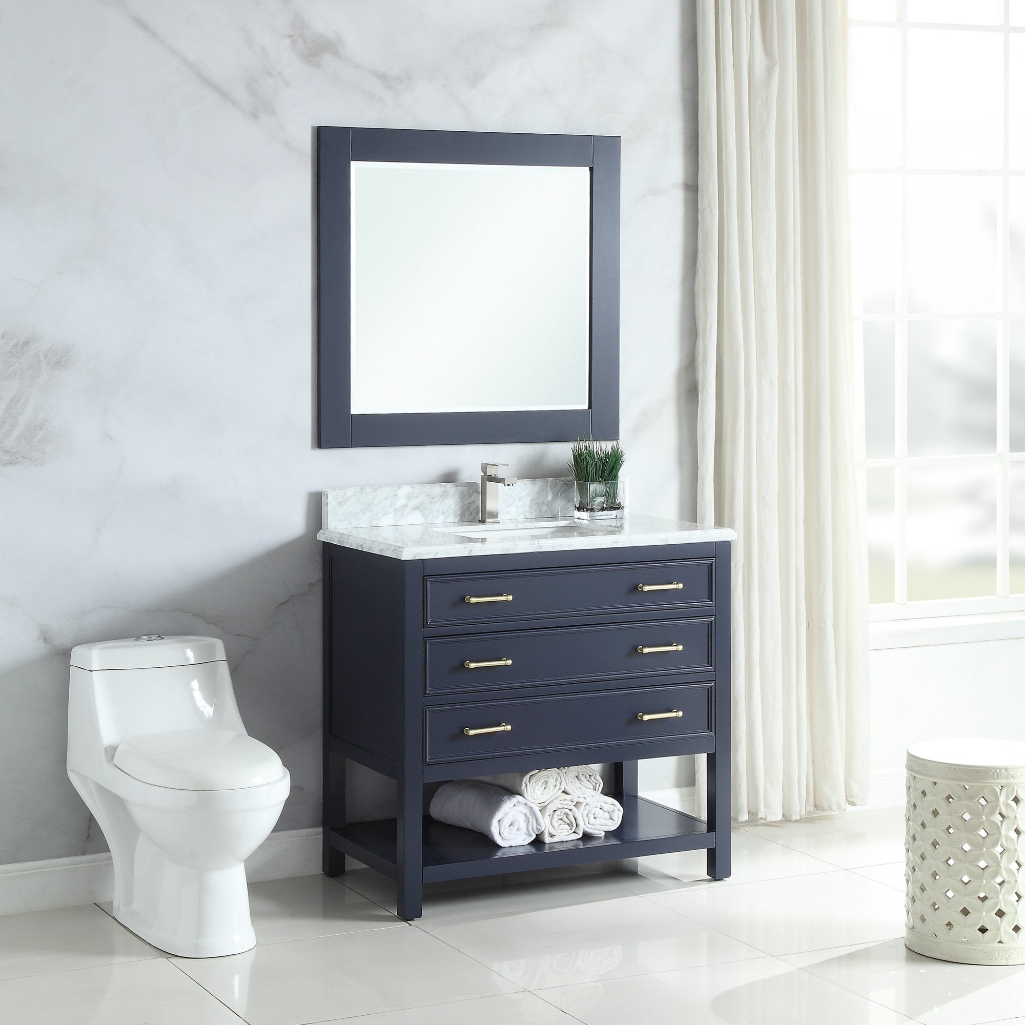 1912 Series 36Inch Bathroom Vanity Cabinet Set