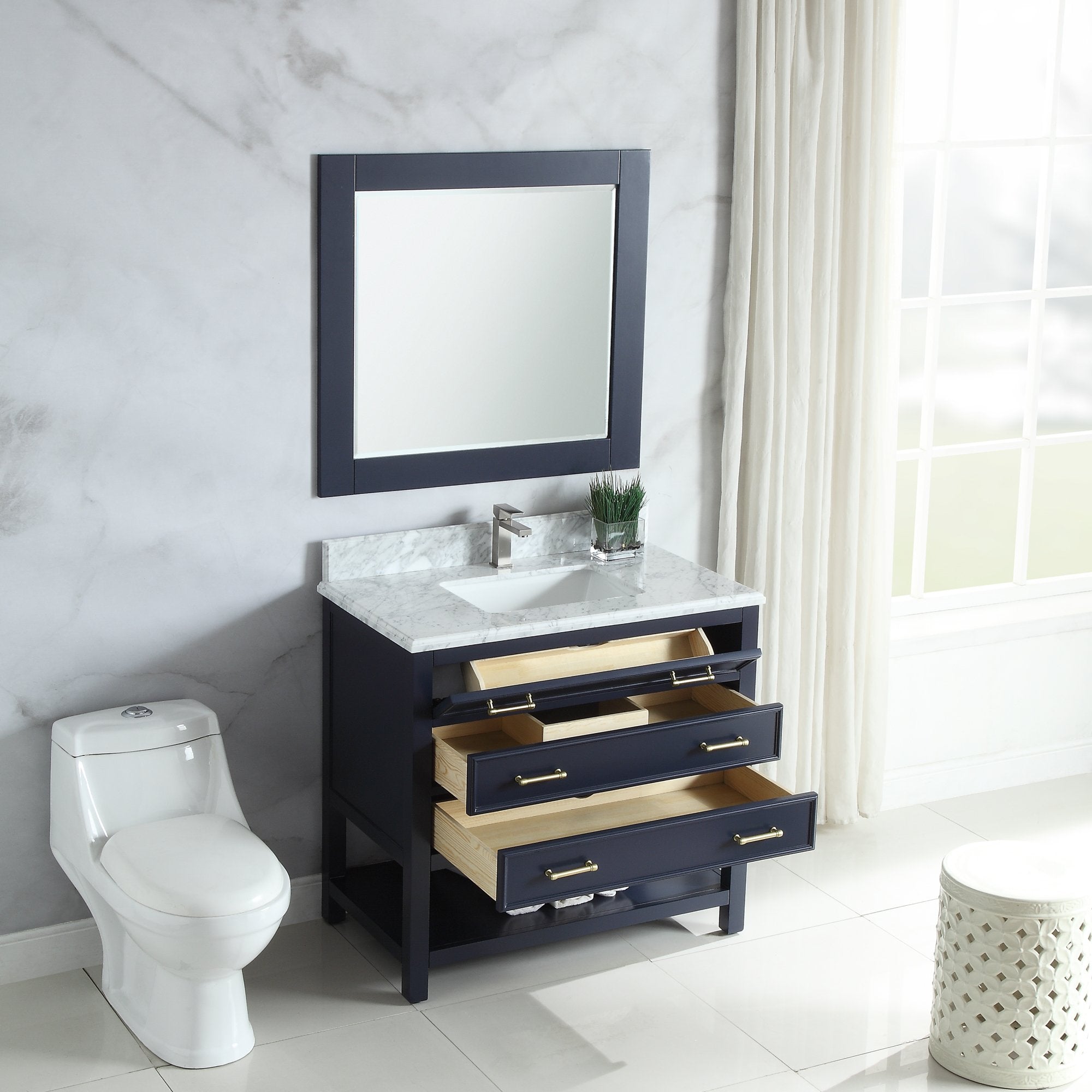 1912 Series 36Inch Bathroom Vanity Cabinet Set