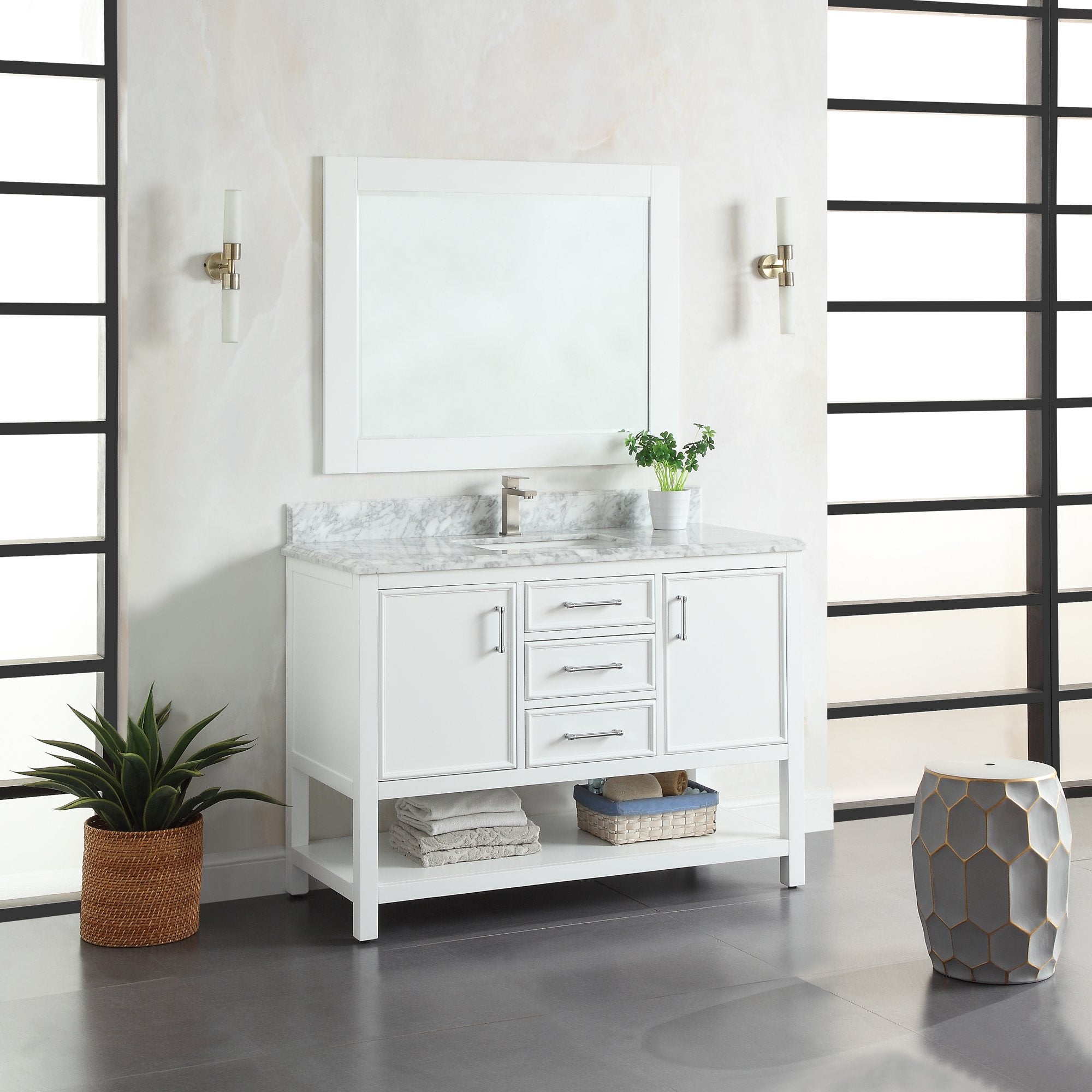 1912 Series 48in. Bathroom Vanity Cabinet Set