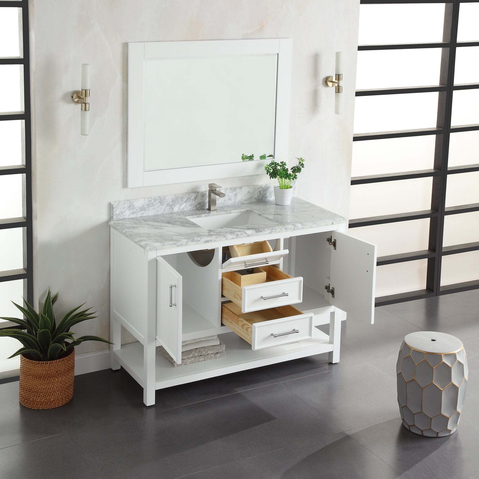 1912 Series 48in. Bathroom Vanity Cabinet Set