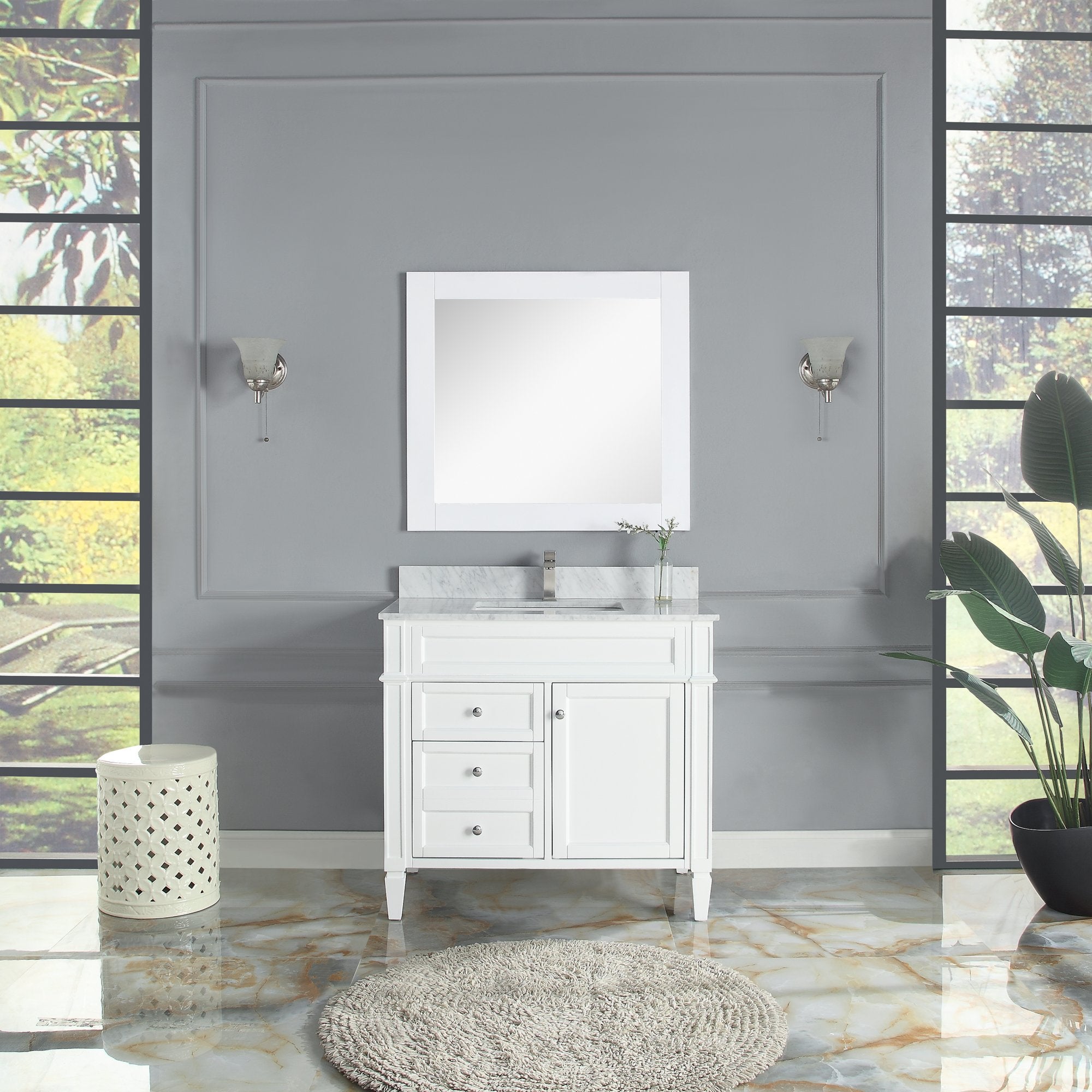 1916 Series 36inch Bathroom Vanity Cabinet Set