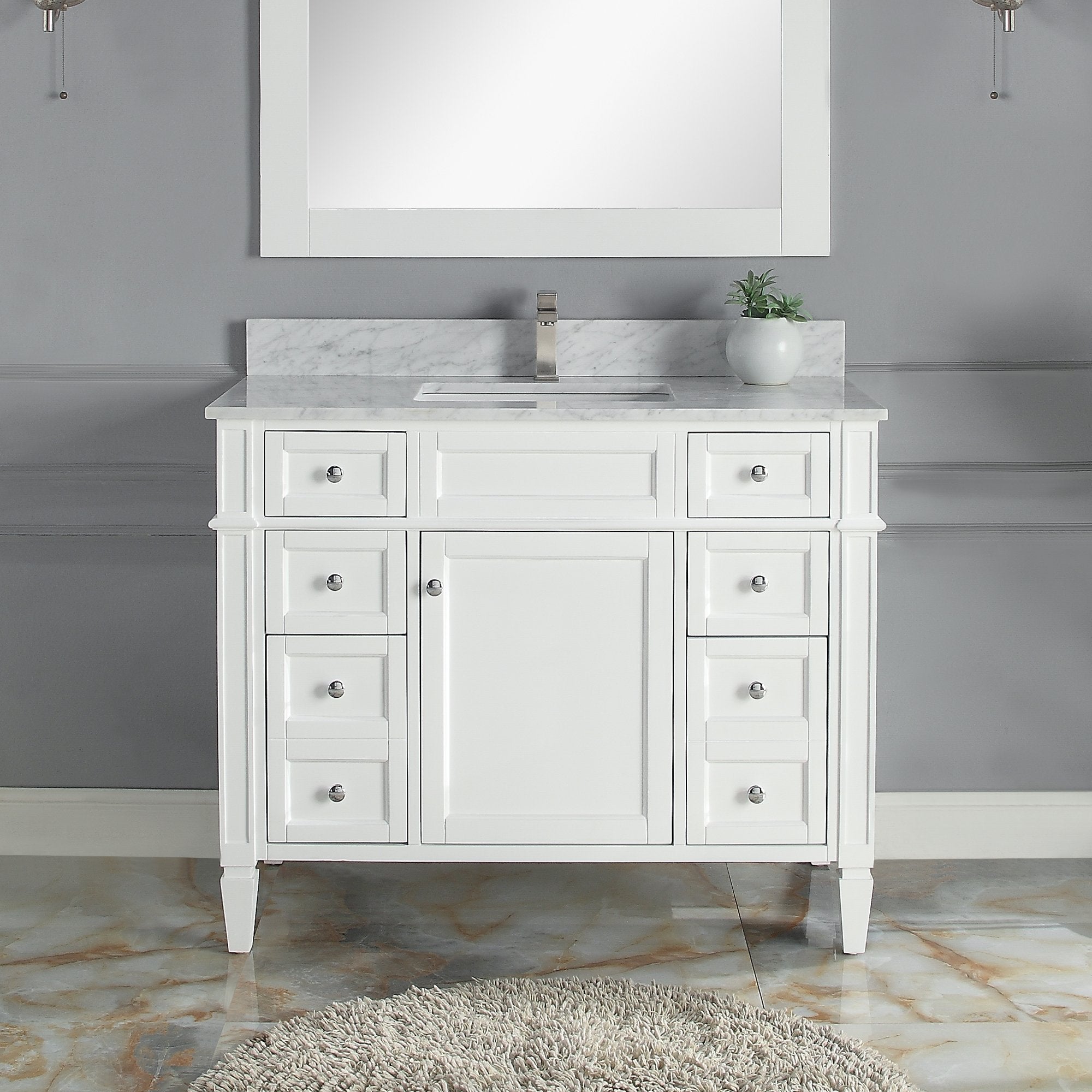 1916 Series 42in. Bathroom Vanity Cabinet Set