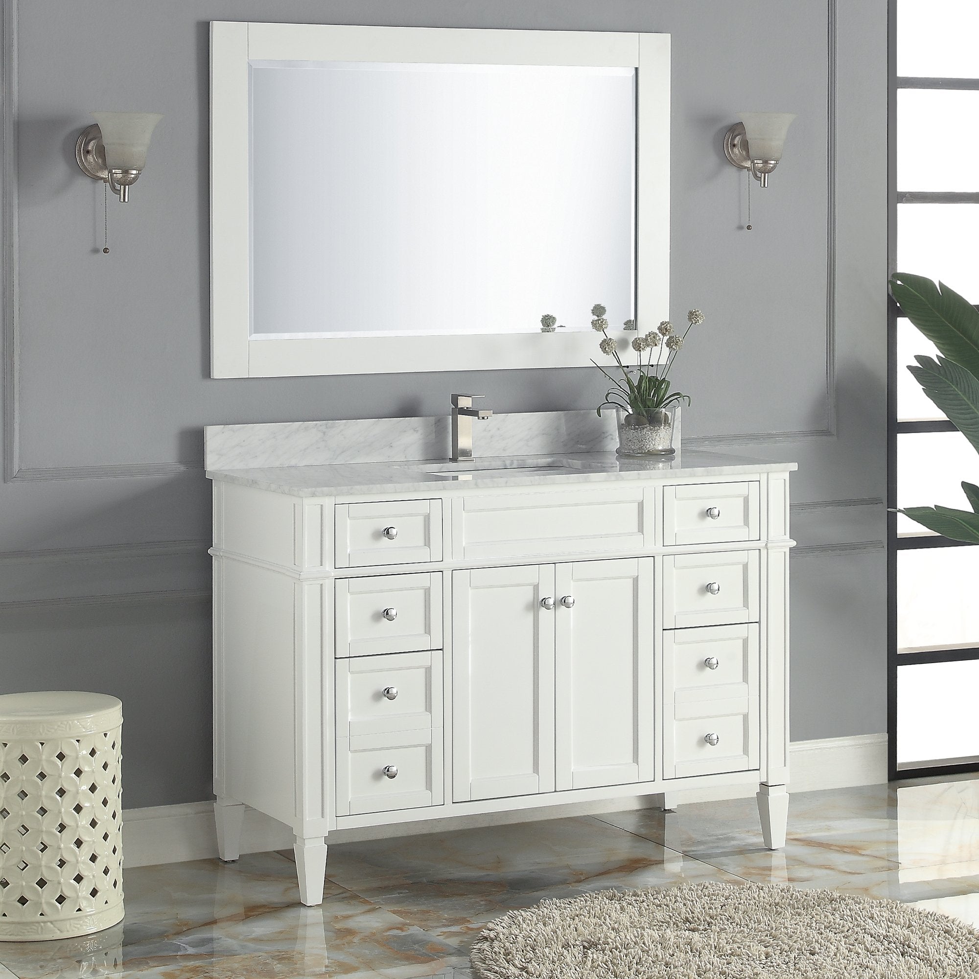 1916 Series 48in. Bathroom Vanity Cabinet Set