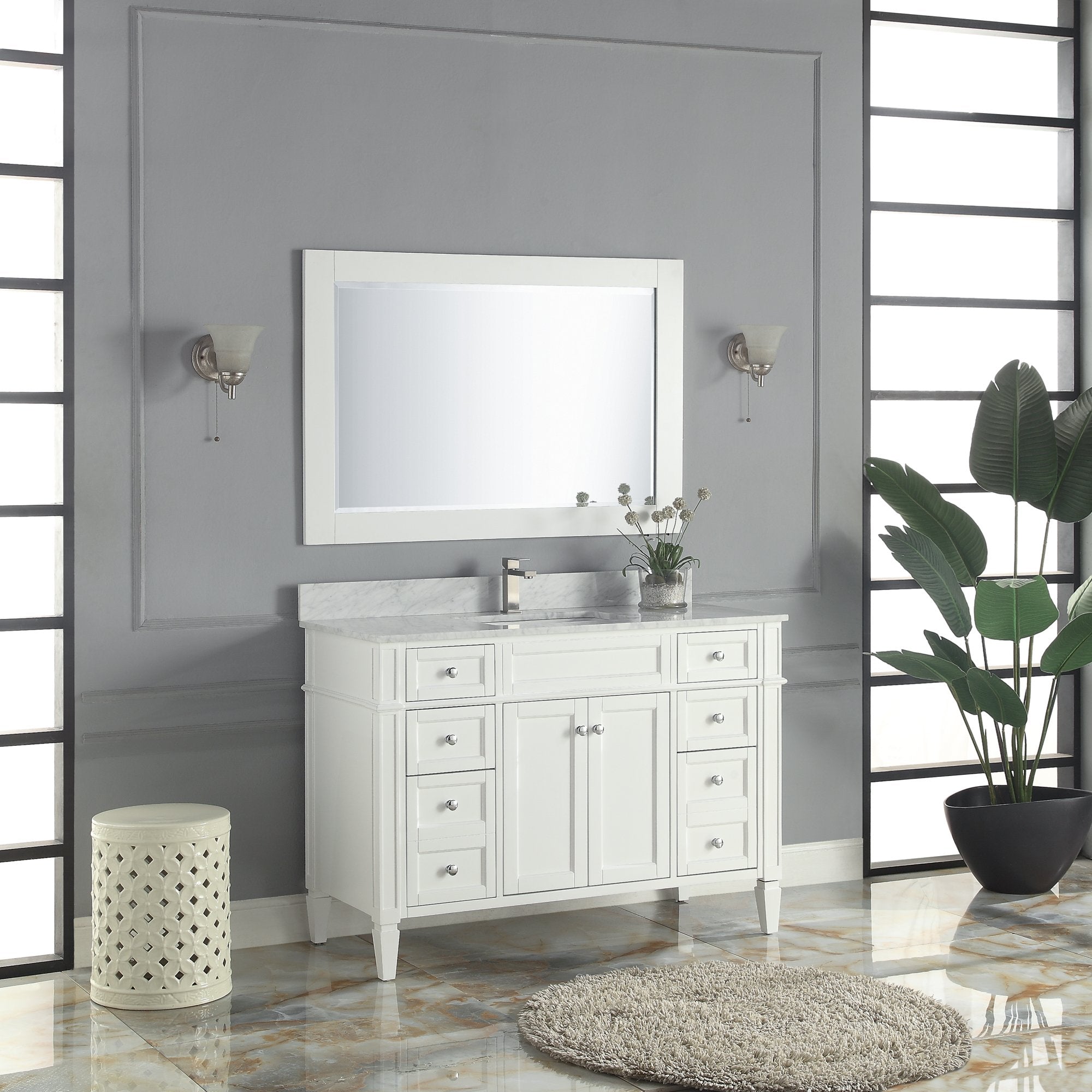 1916 Series 48in. Bathroom Vanity Cabinet Set