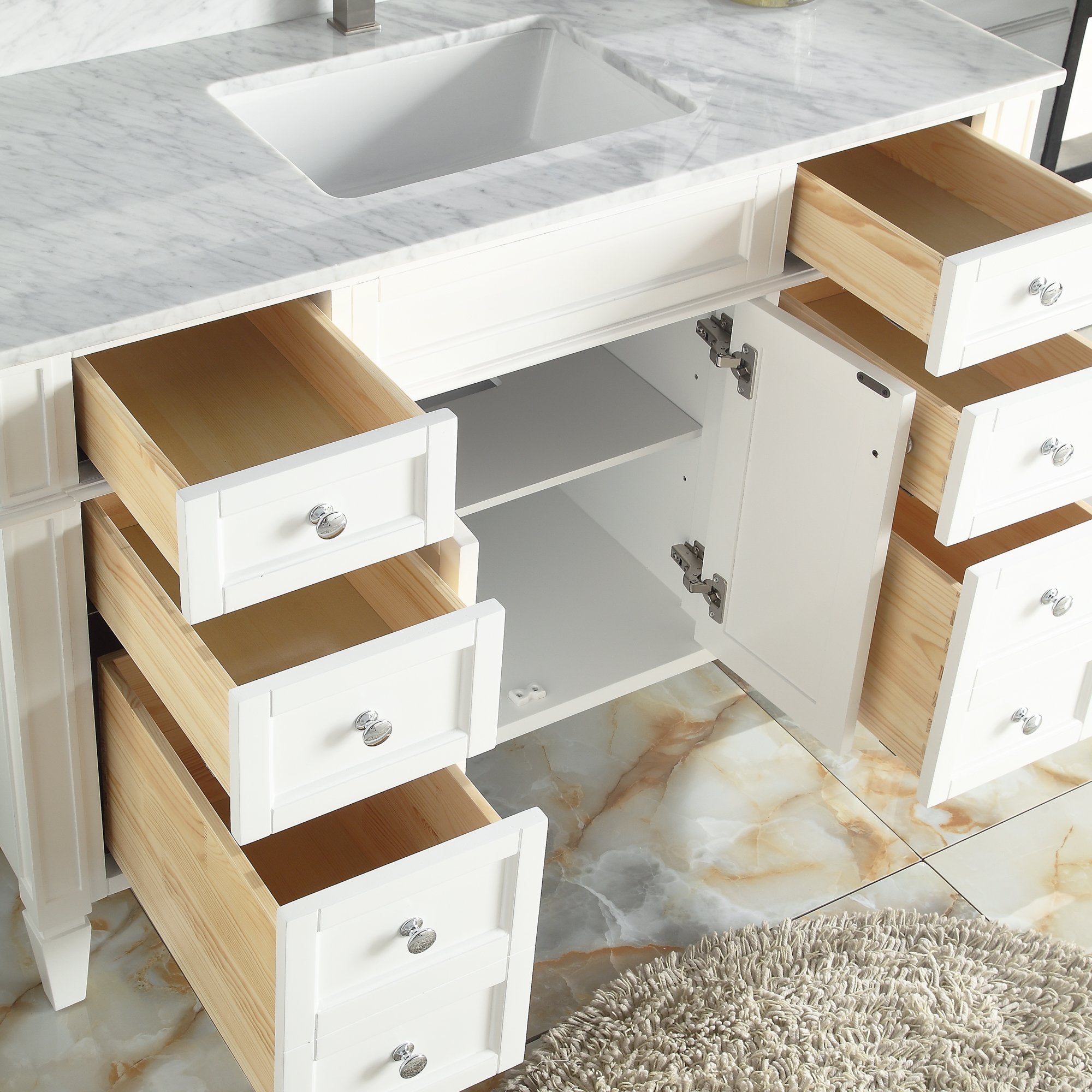 1916 Series 48in. Bathroom Vanity Cabinet Set