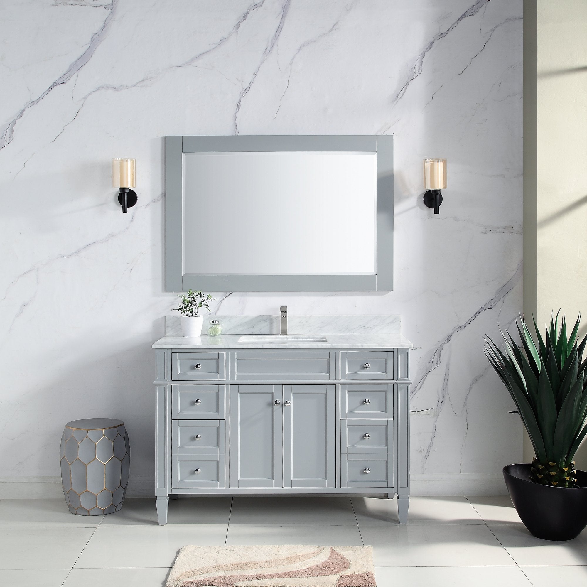 1916 Series 48in. Bathroom Vanity Cabinet Set