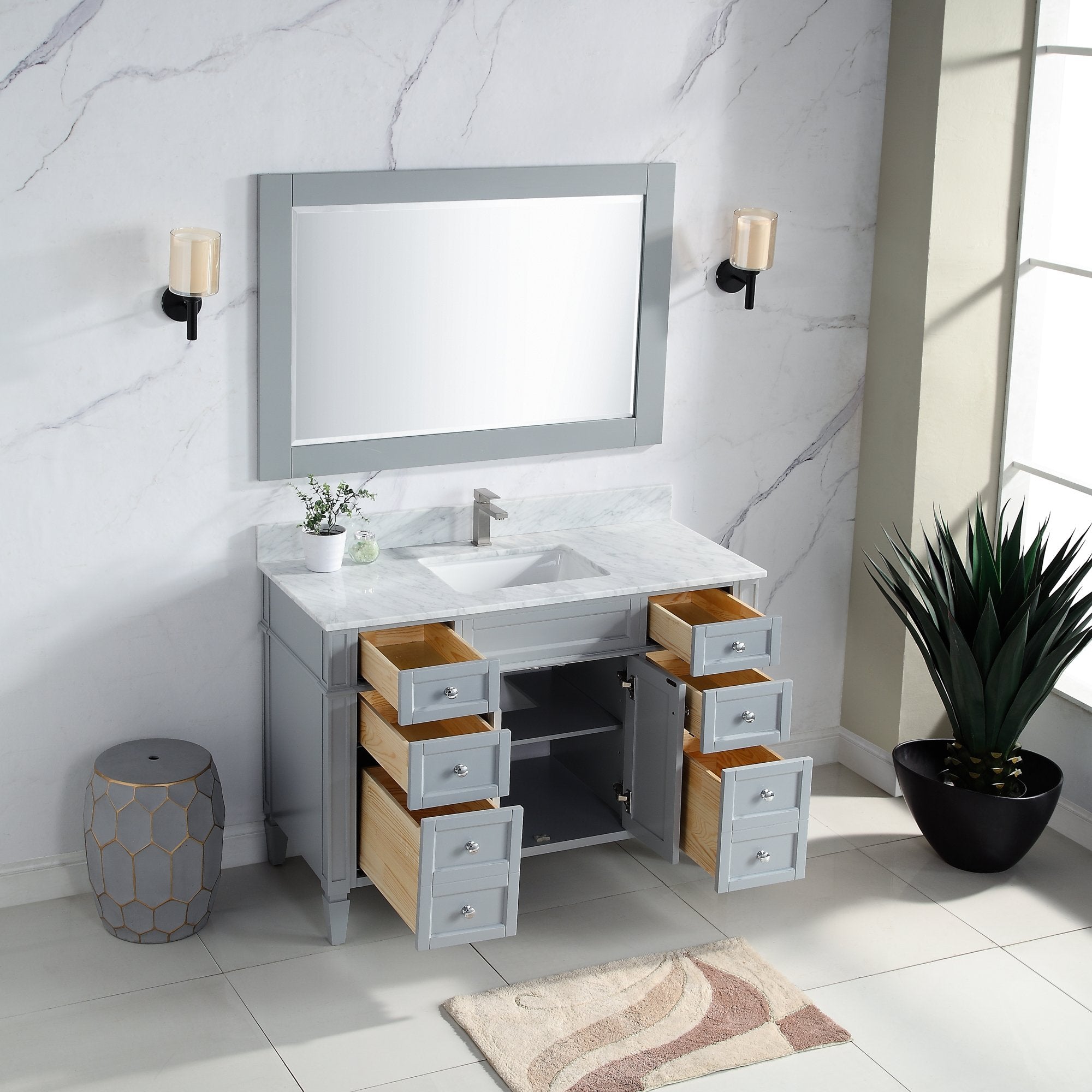 1916 Series 48in. Bathroom Vanity Cabinet Set