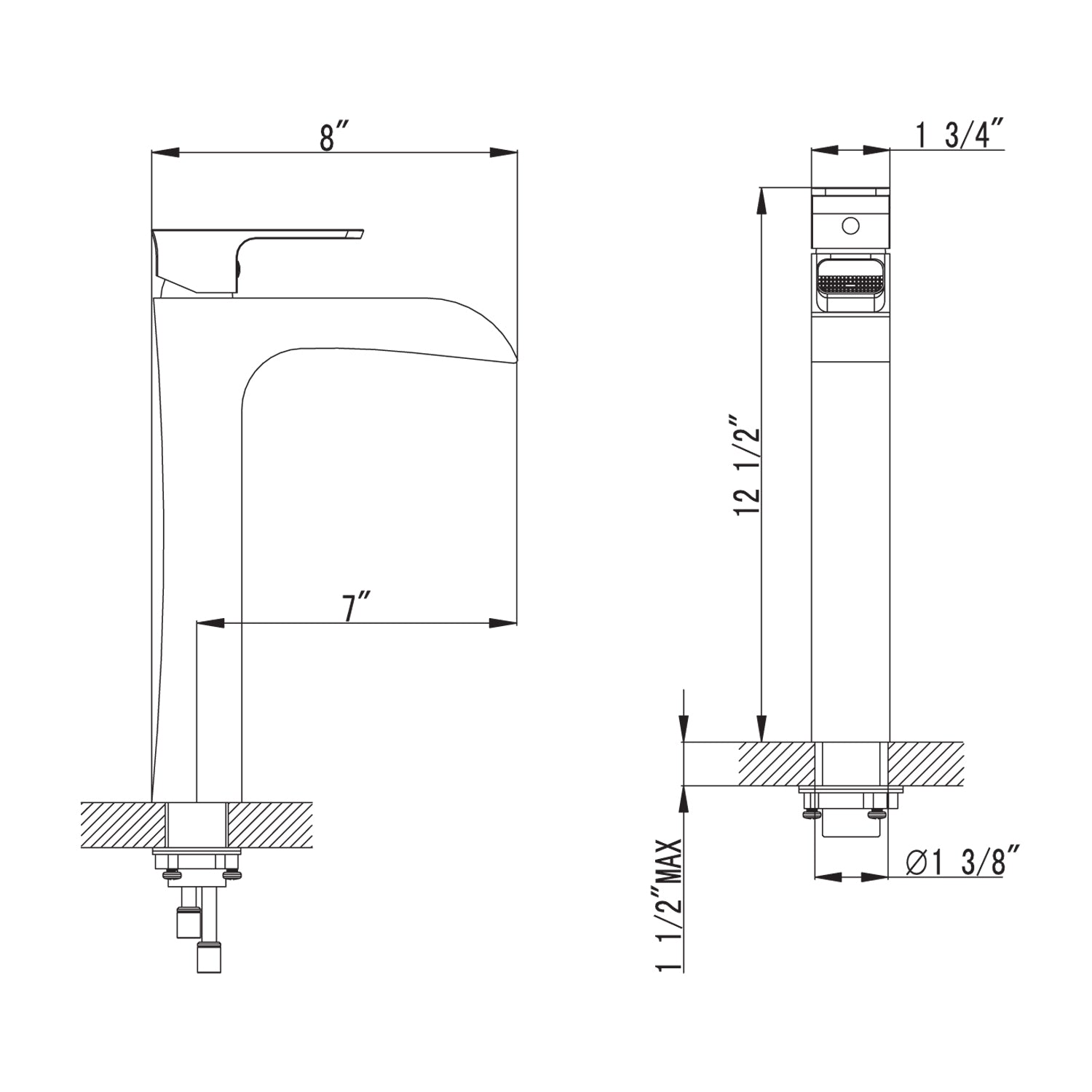 Single Handle Lavatory Faucet – Chrome – F01 104 01