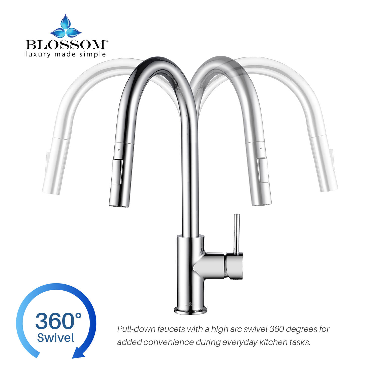 Single Handle Pull Down Kitchen Faucet – F01 206