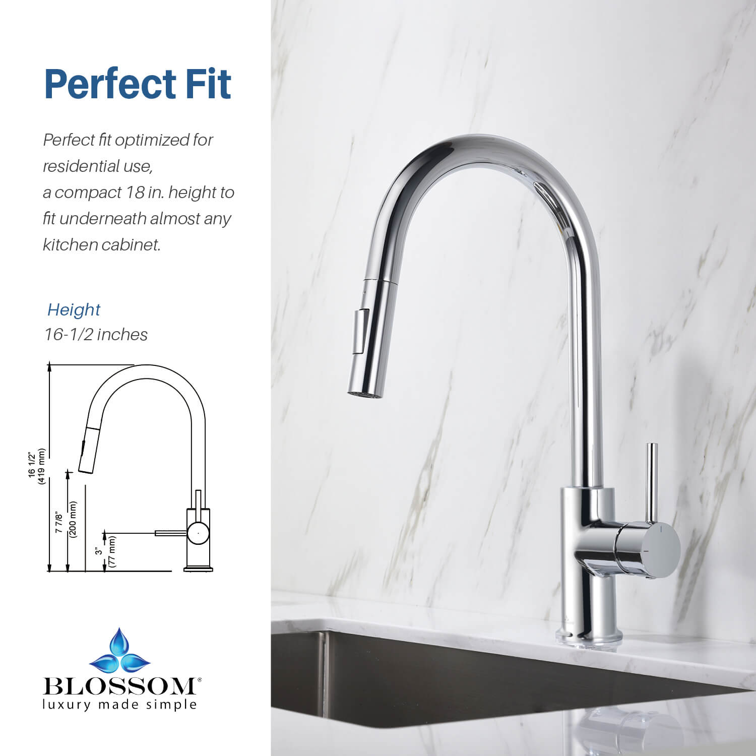 Single Handle Pull Down Kitchen Faucet – F01 206