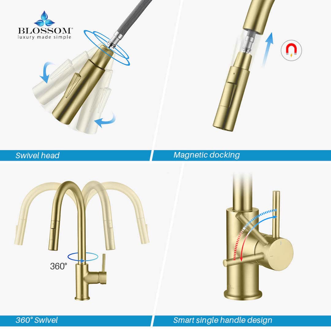 Single Handle Pull Down Kitchen Faucet – F01 206