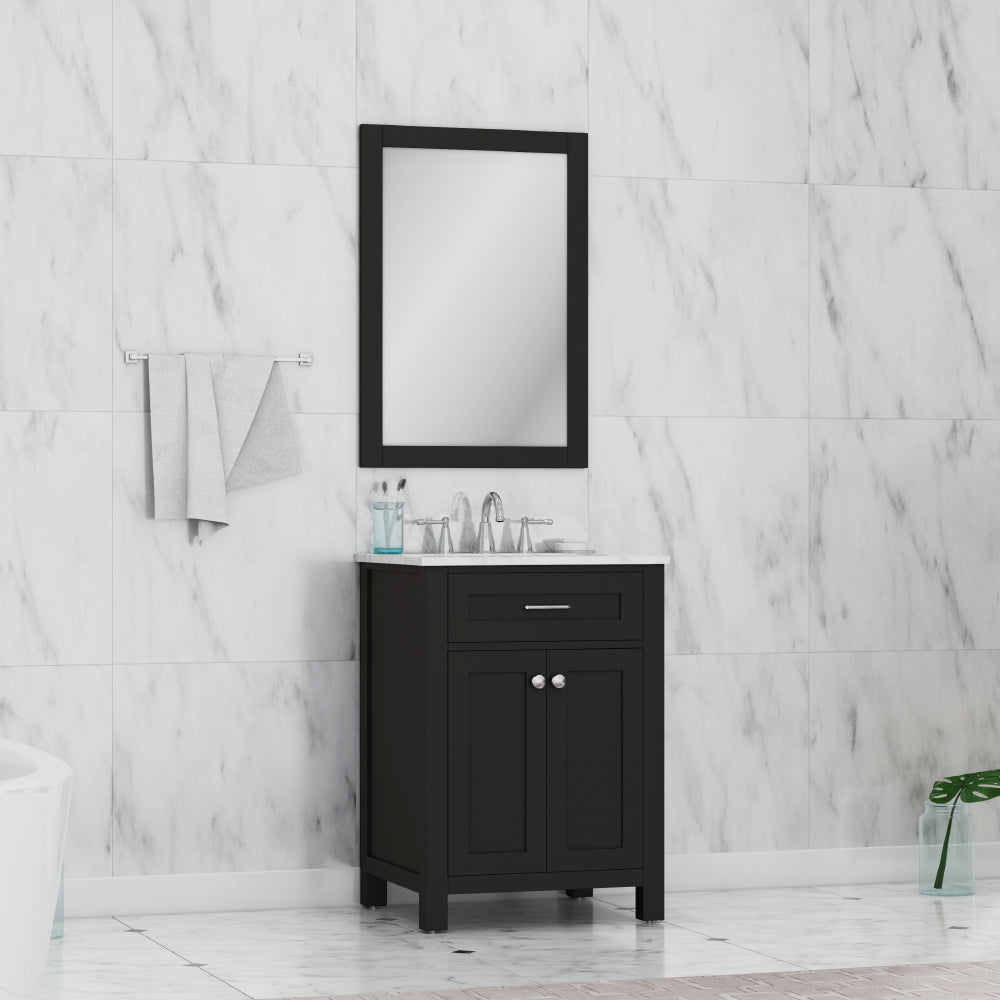 Norwalk 24 inch Vanity  with Carrara Marble Top