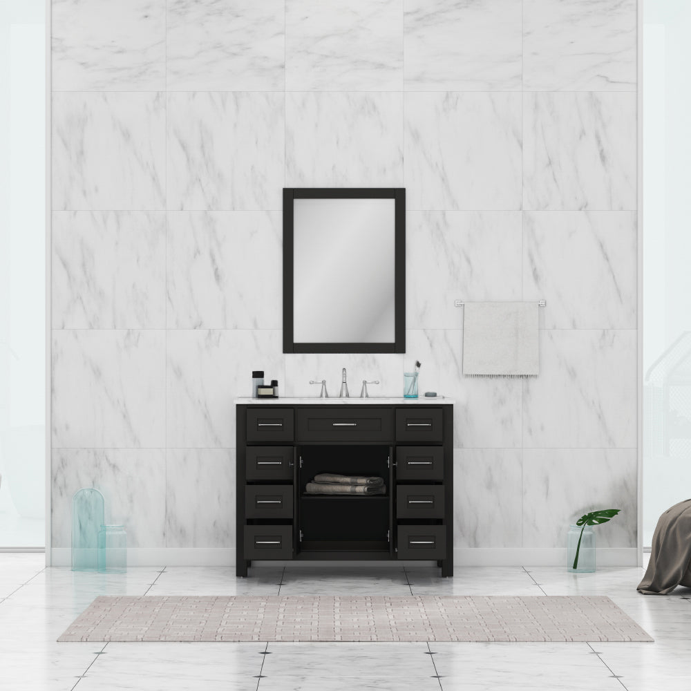 Norwalk 42 inch Vanity with Carrara Marble Top