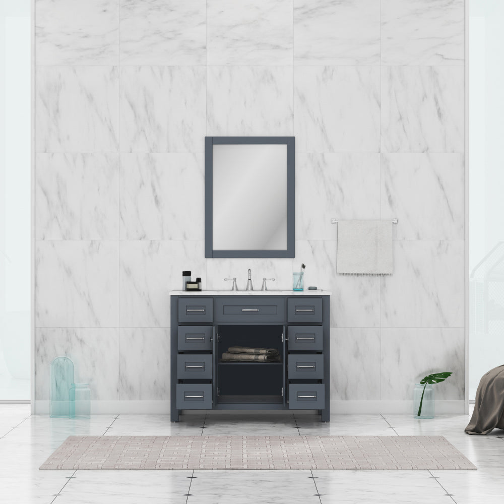 Norwalk 42 inch Vanity with Carrara Marble Top