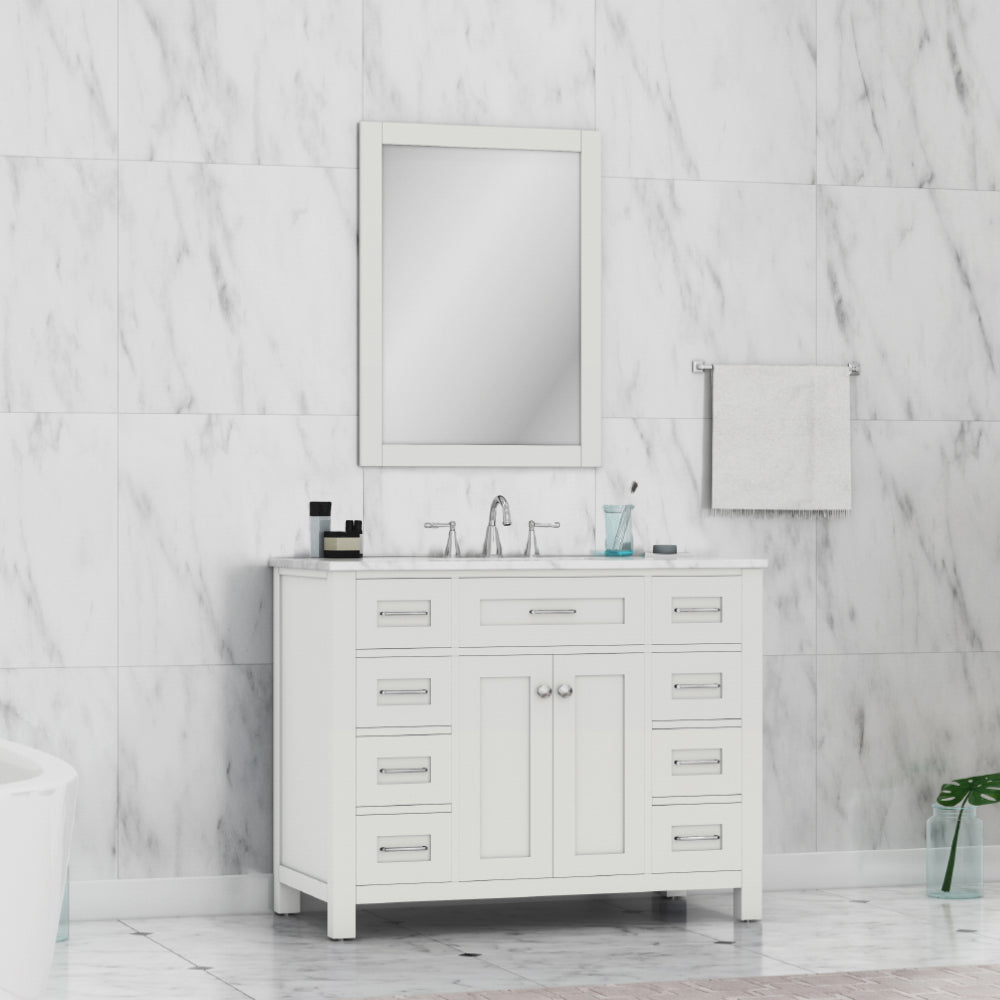 Norwalk 42 inch Vanity with Carrara Marble Top