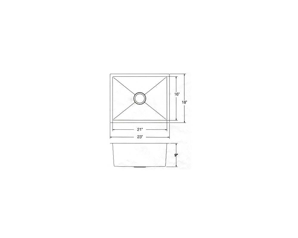 Granite Composite Under-Mount 23'' x 18'' Single Bowl  Sink KGU23189