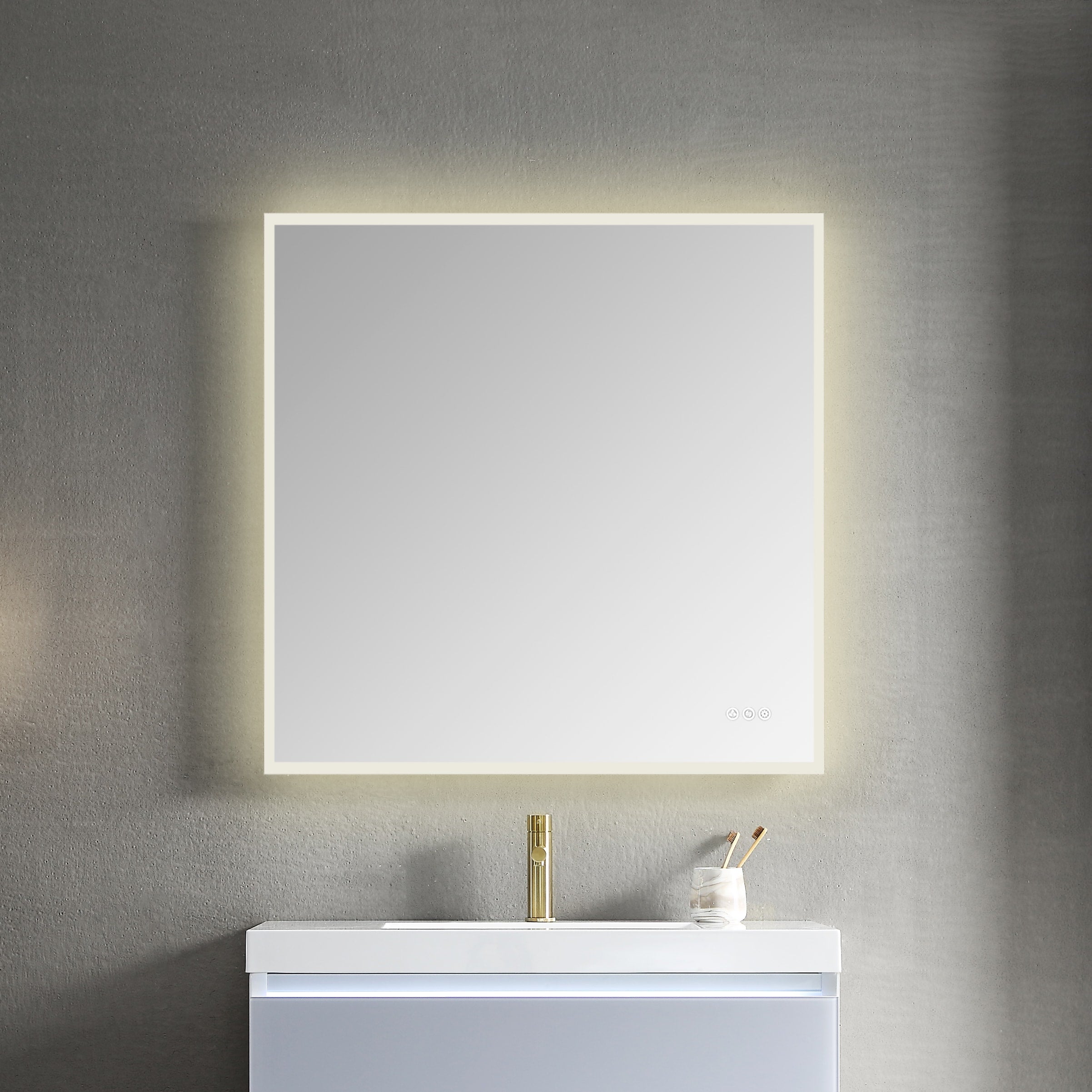 Beta 30″x36″ LED Mirror with Frosted Sides