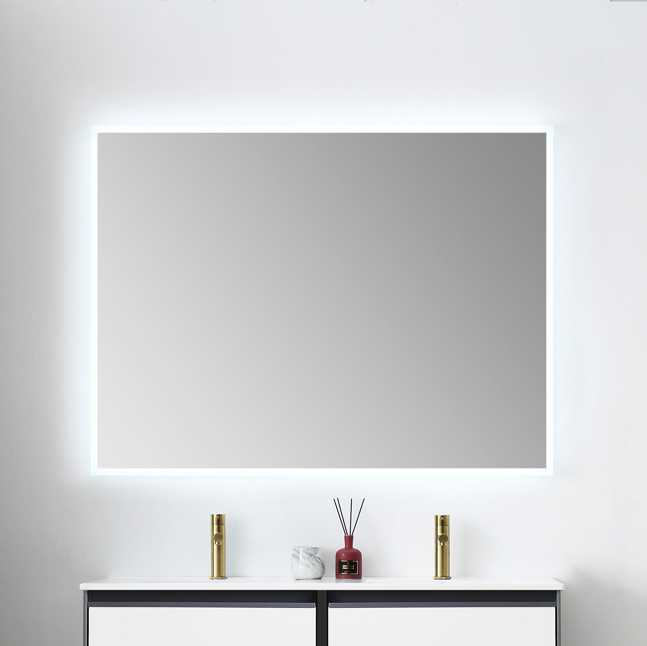 Beta 48″x36″ LED Mirror with Frosted Sides