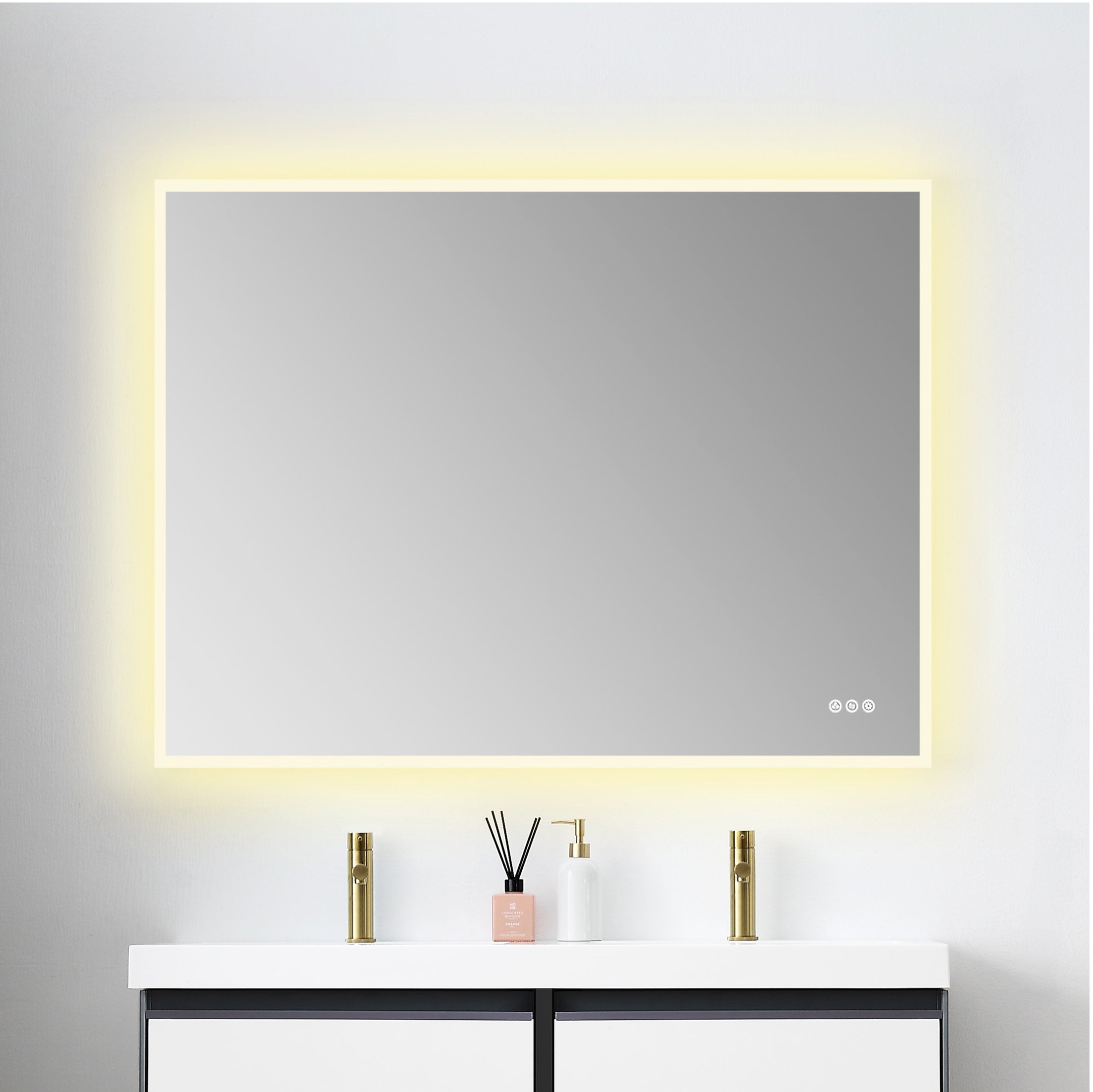 Beta 48″x36″ LED Mirror with Frosted Sides