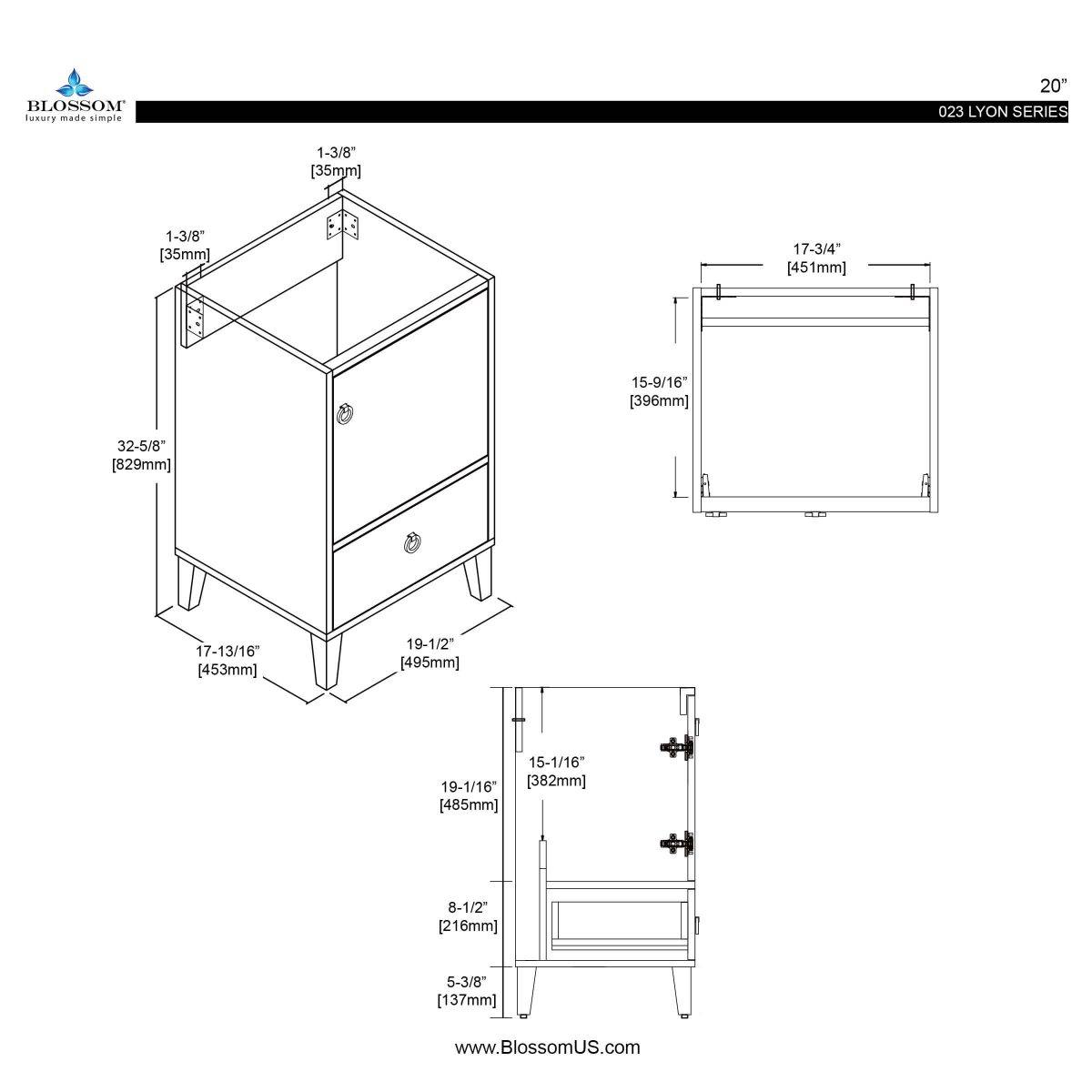 Lyon 20 Inch Vanity - ezkitchenbath