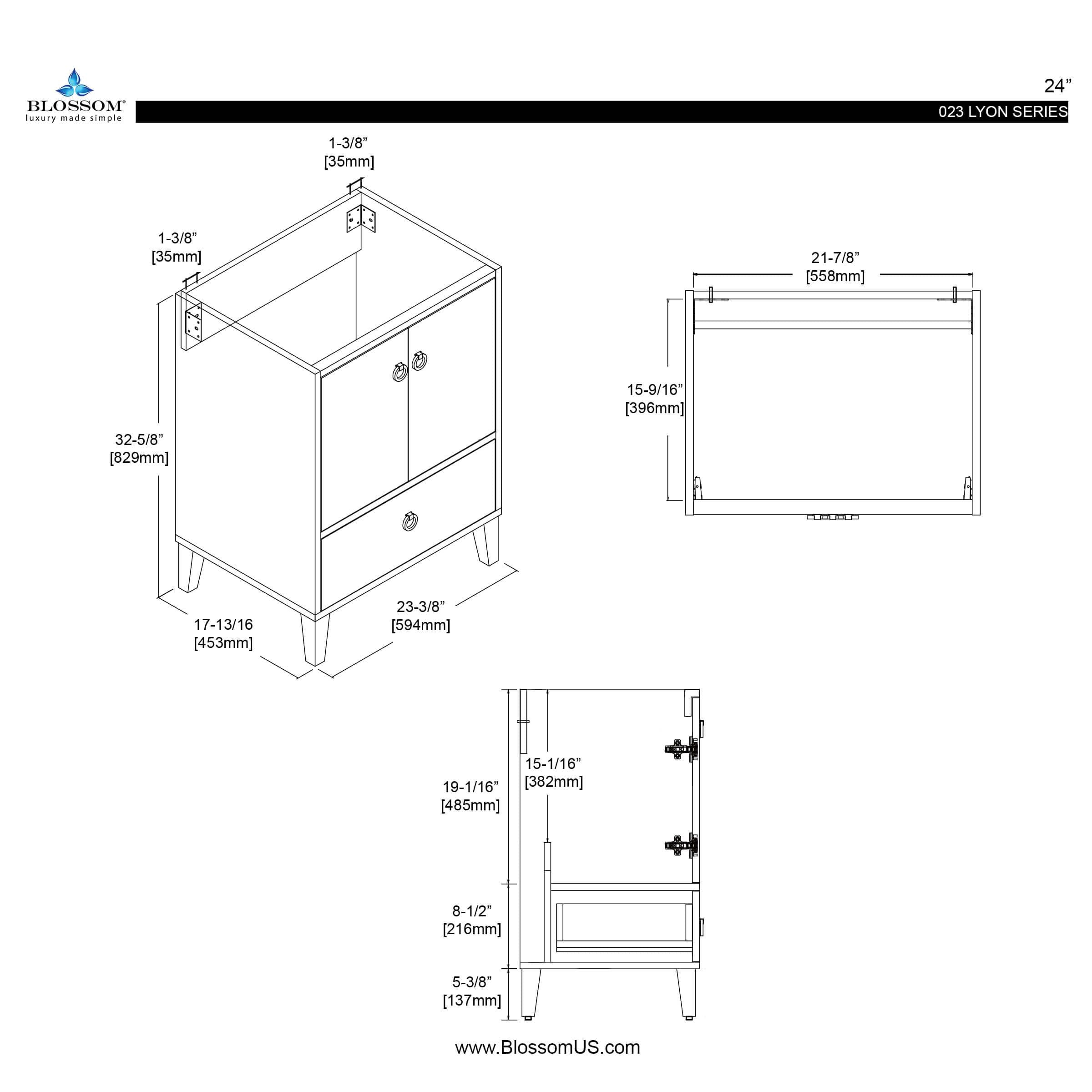 Lyon 24 Inch Vanity - ezkitchenbath