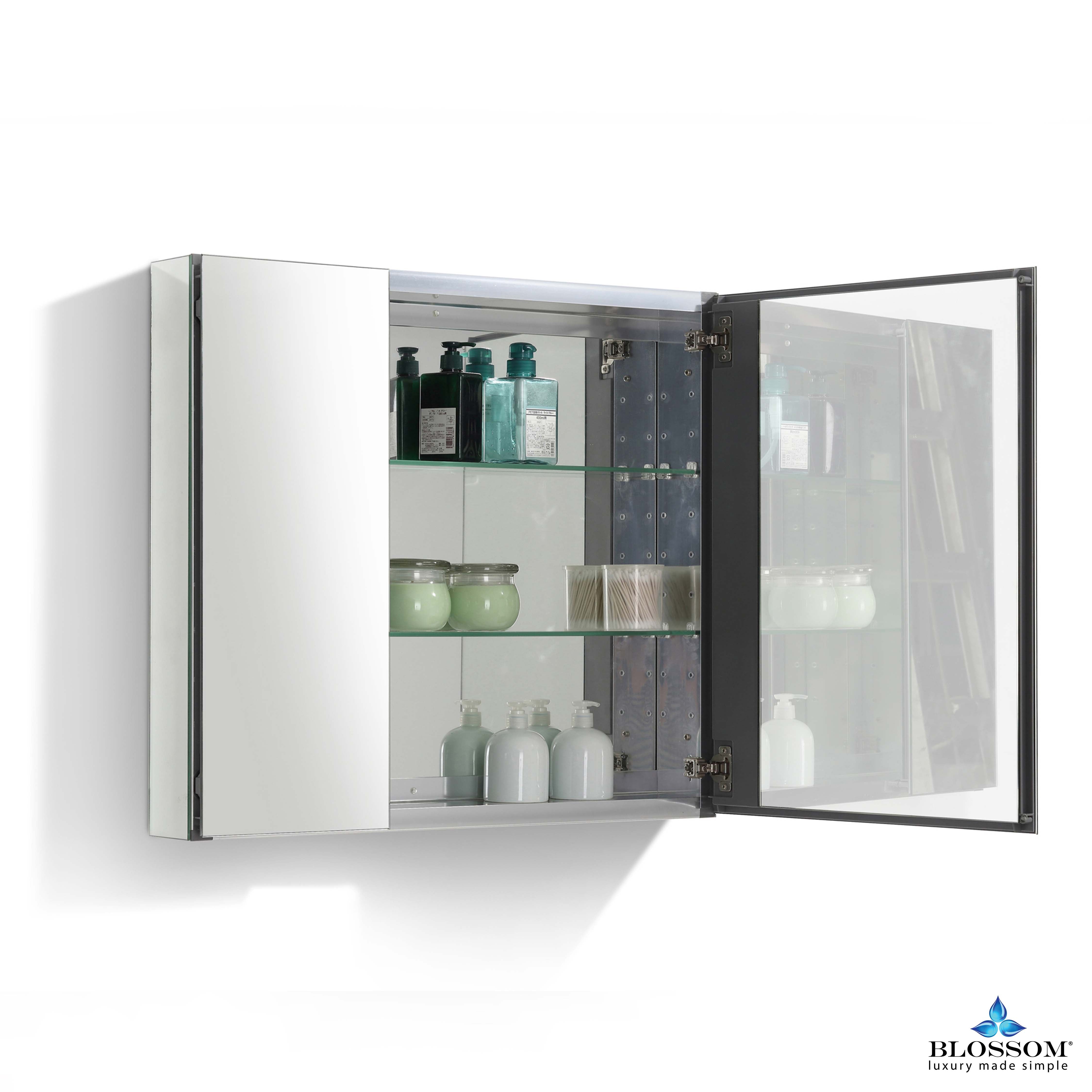 25″ Aluminum Medicine Cabinet with Mirror