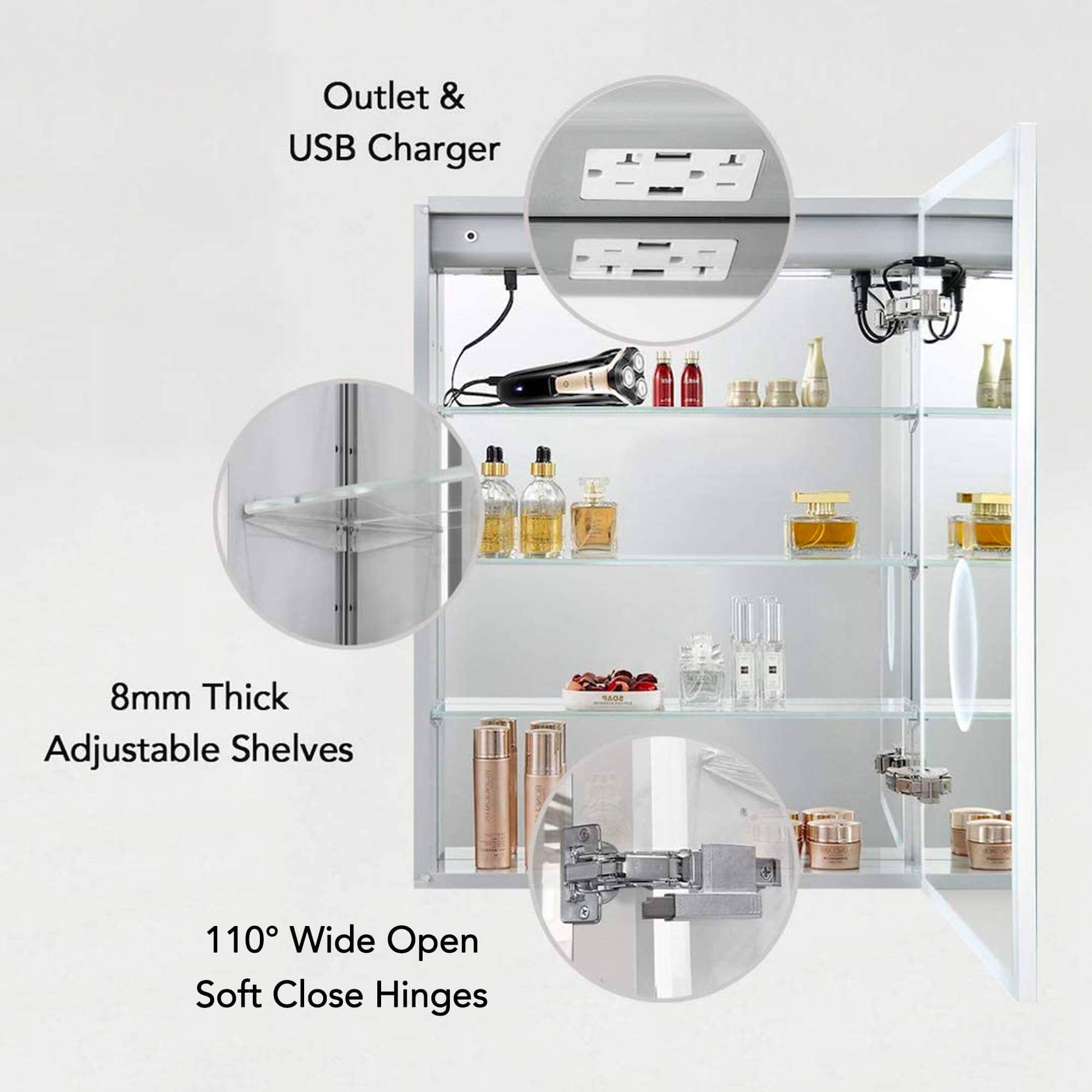 Sirius – 24 Inches LED Medicine Cabinet