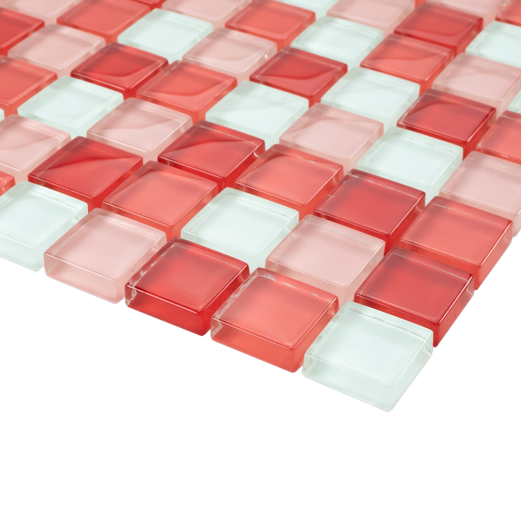 Maple Red 1'' x 1'' Square Glass Mosaic Tile