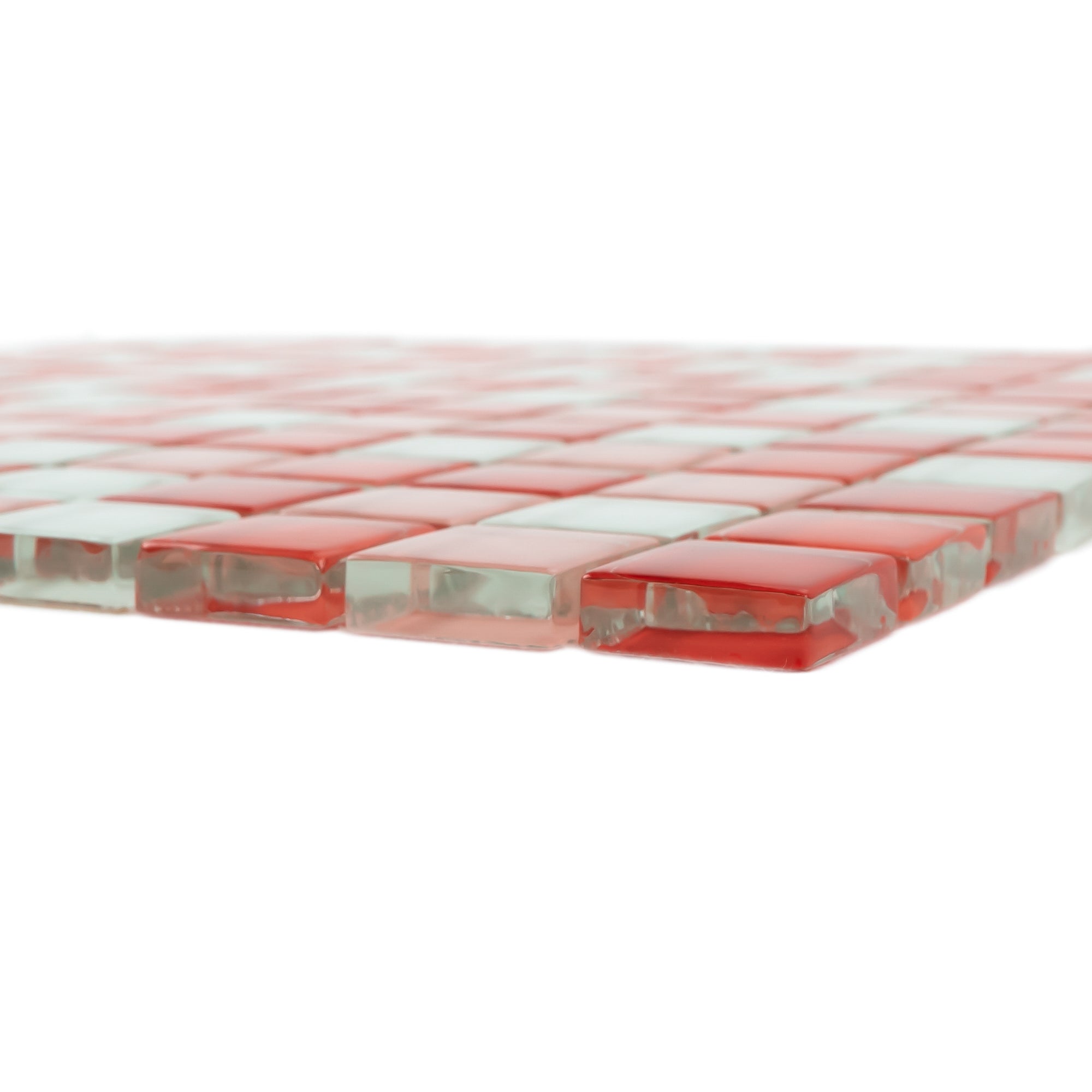 Maple Red 1'' x 1'' Square Glass Mosaic Tile