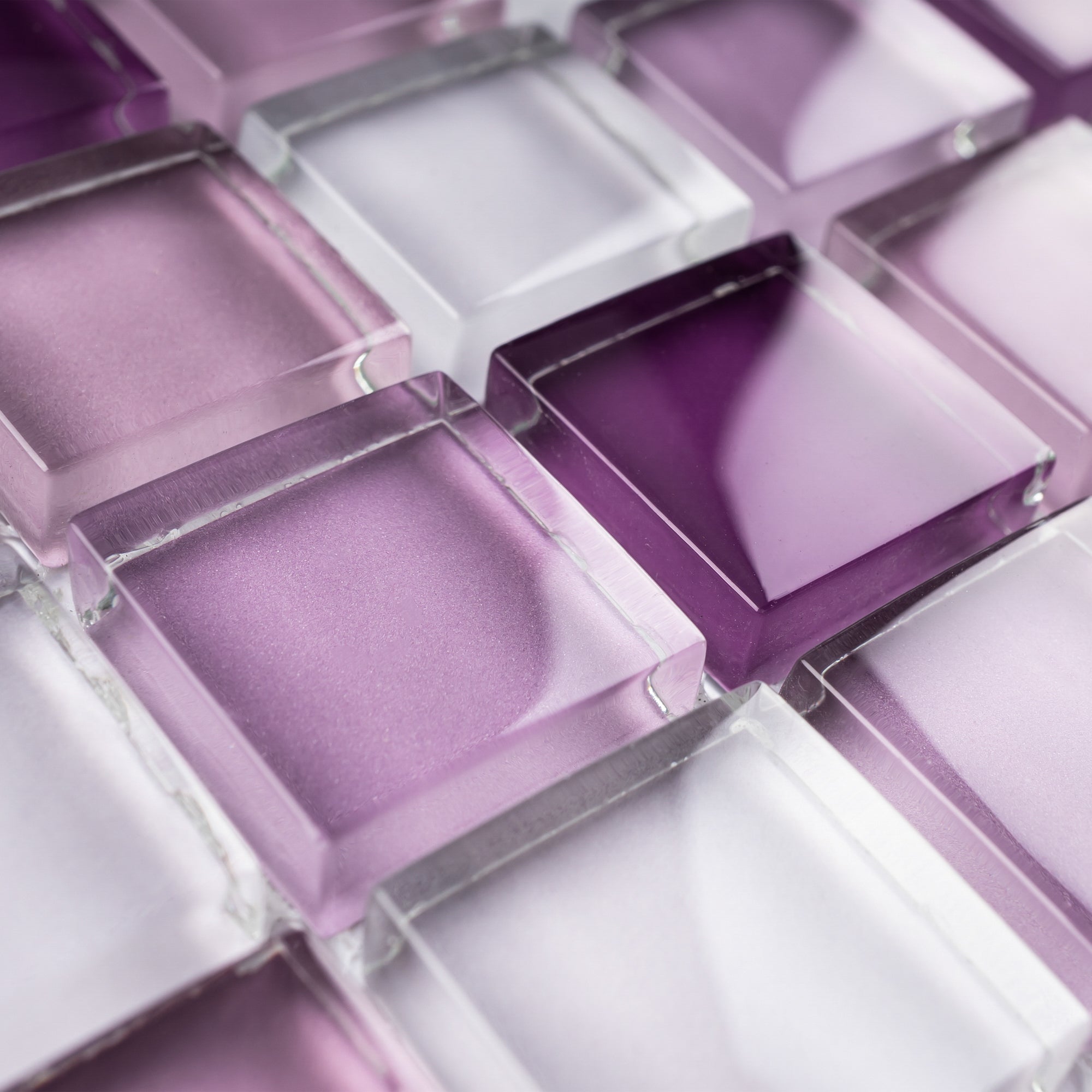 Purple 1x1 Square Glass Mosaic Tile