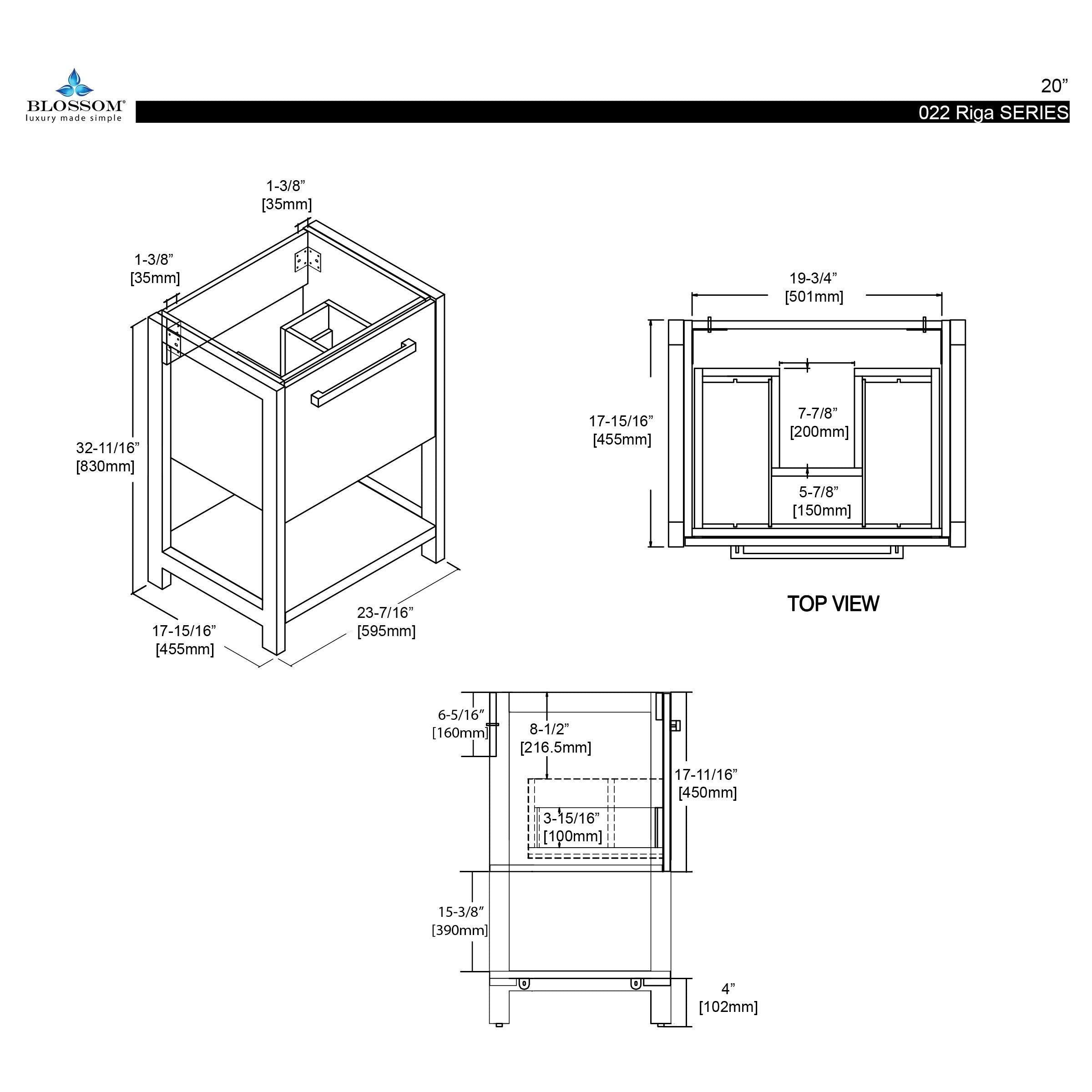 Riga 20 Inch Vanity - ezkitchenbath