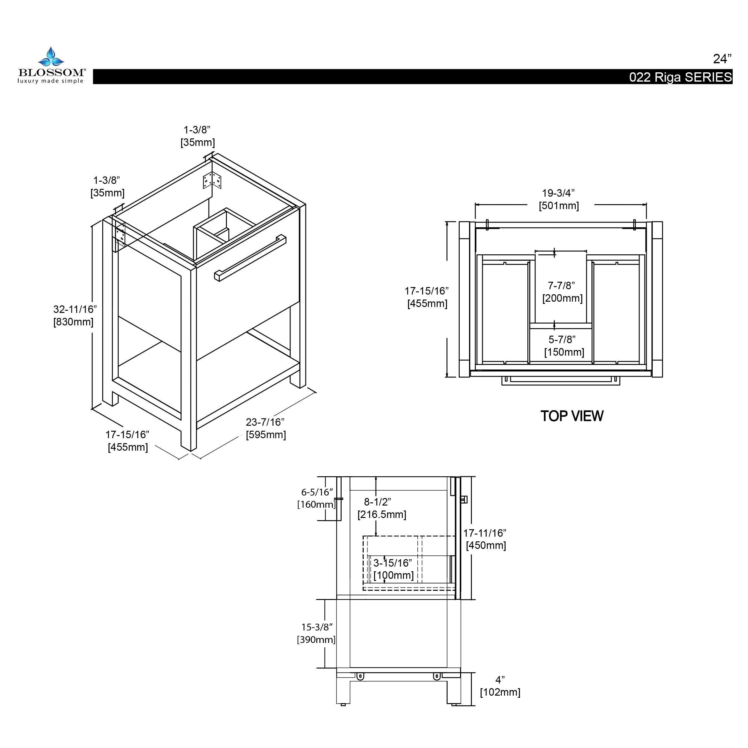 Riga 24 Inch Vanity - ezkitchenbath