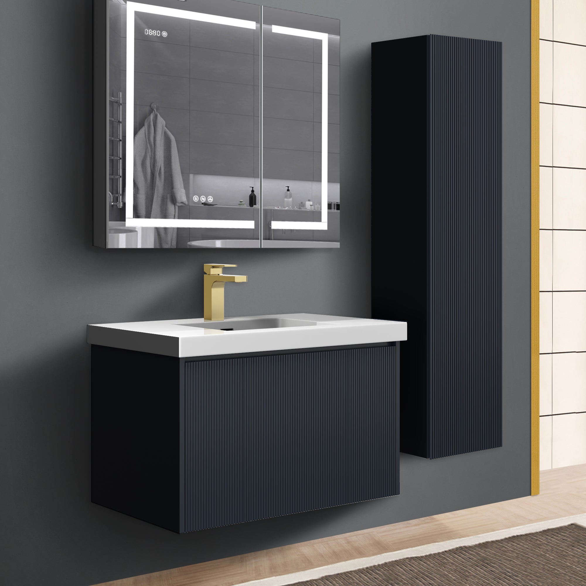 Positano 12'' Vanity Side Cabinet