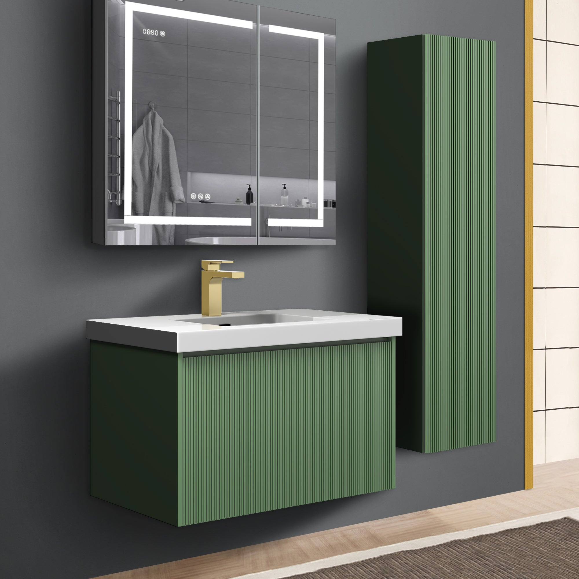 Positano 12'' Vanity Side Cabinet