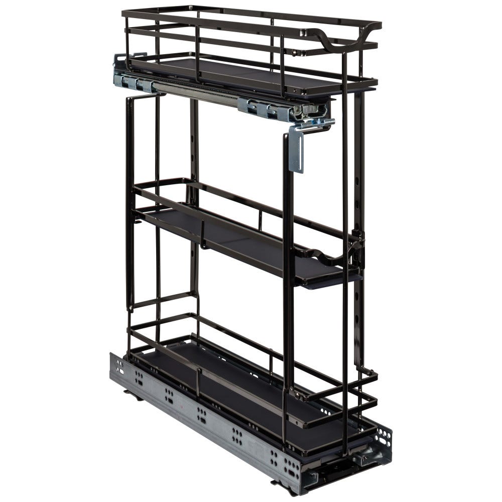 STORAGE WITH STYLE® Metal "No Wiggle" Base Pullout, Pre-assembled with Soft-close Slides
