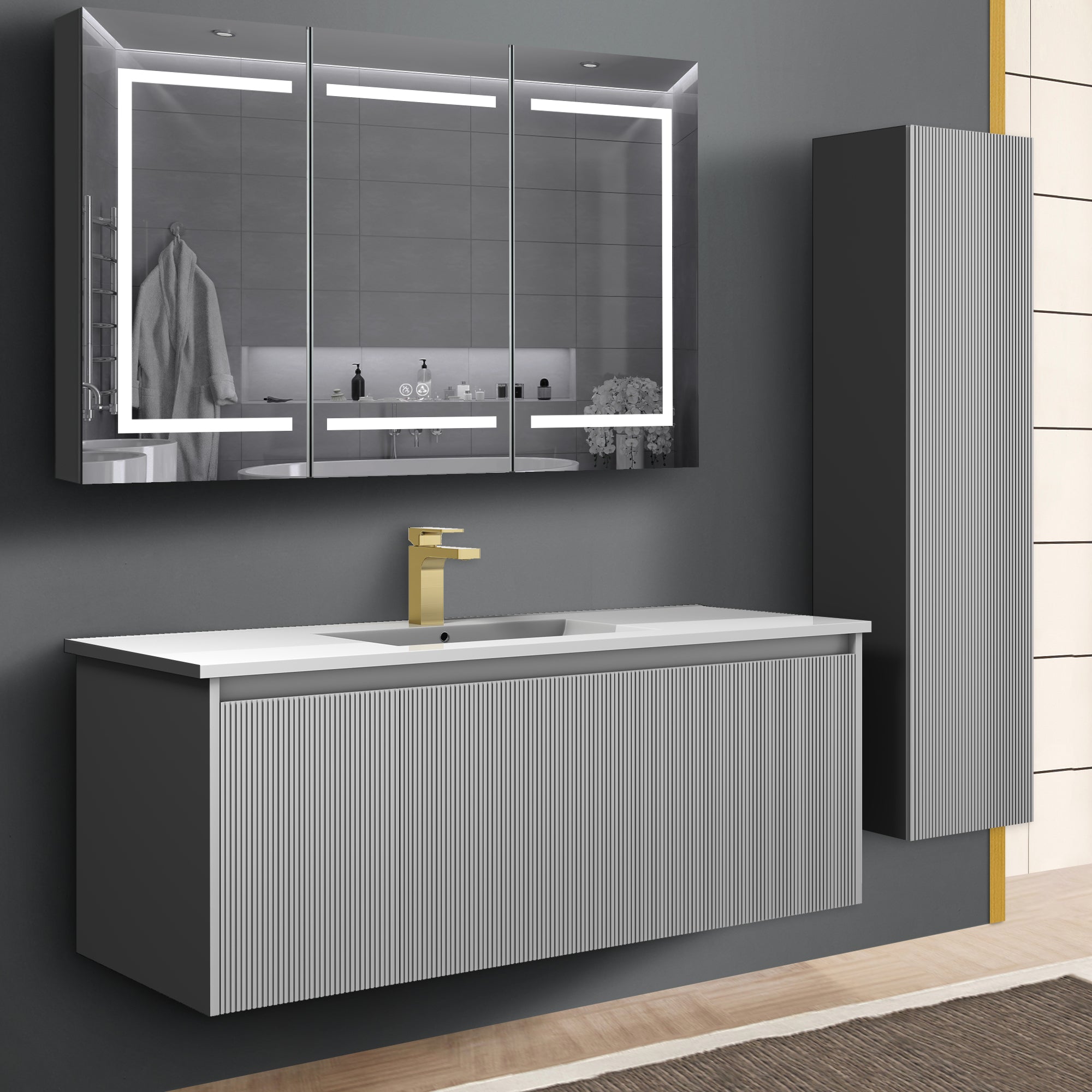 Positano 48'' Single Vanity ✔️Base Cabinet Only