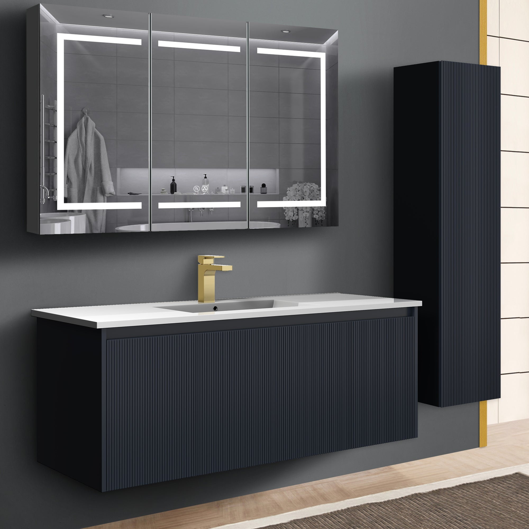 Positano 48'' Single Vanity ✔️Base Cabinet Only