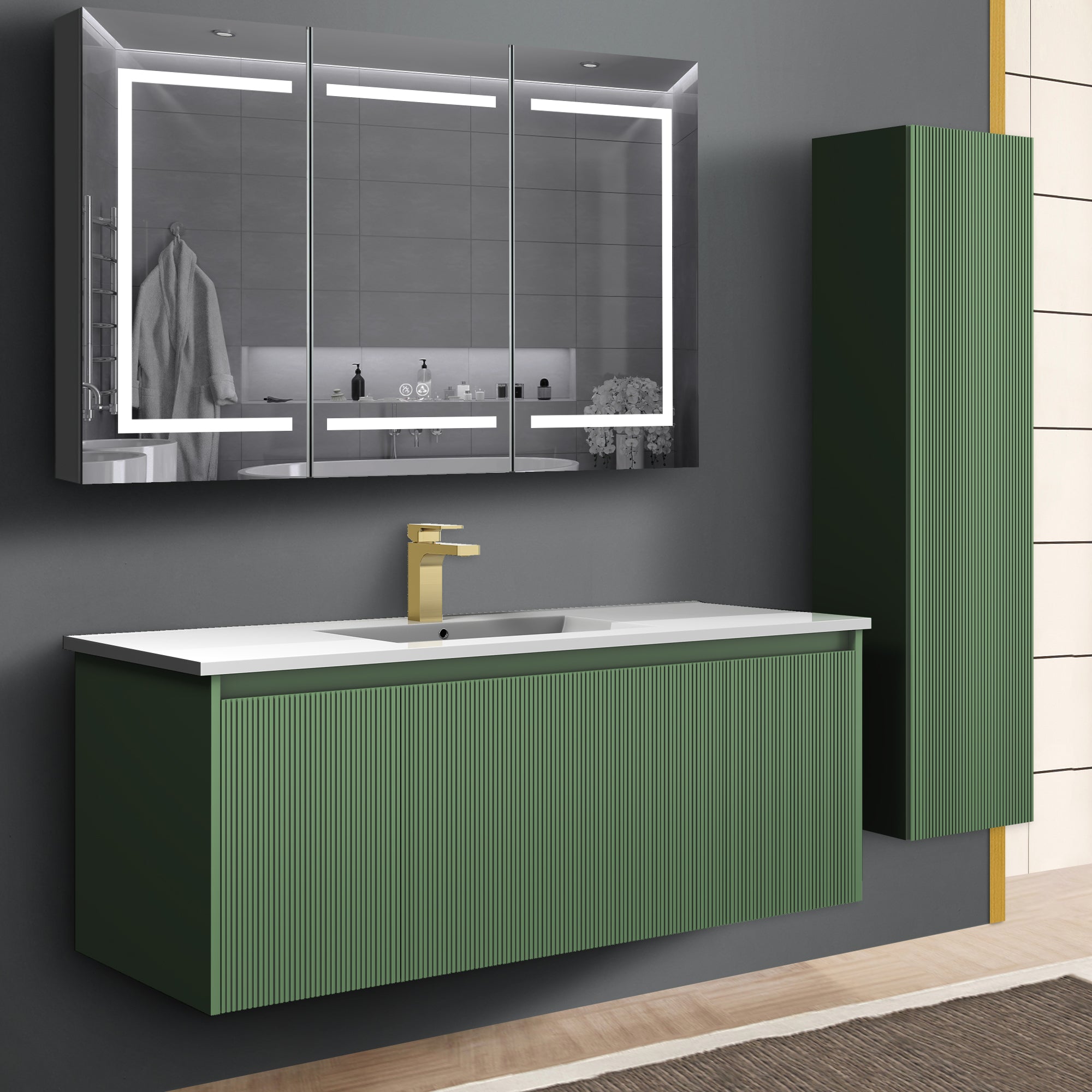 Positano 48'' Single Vanity ✔️Base Cabinet Only