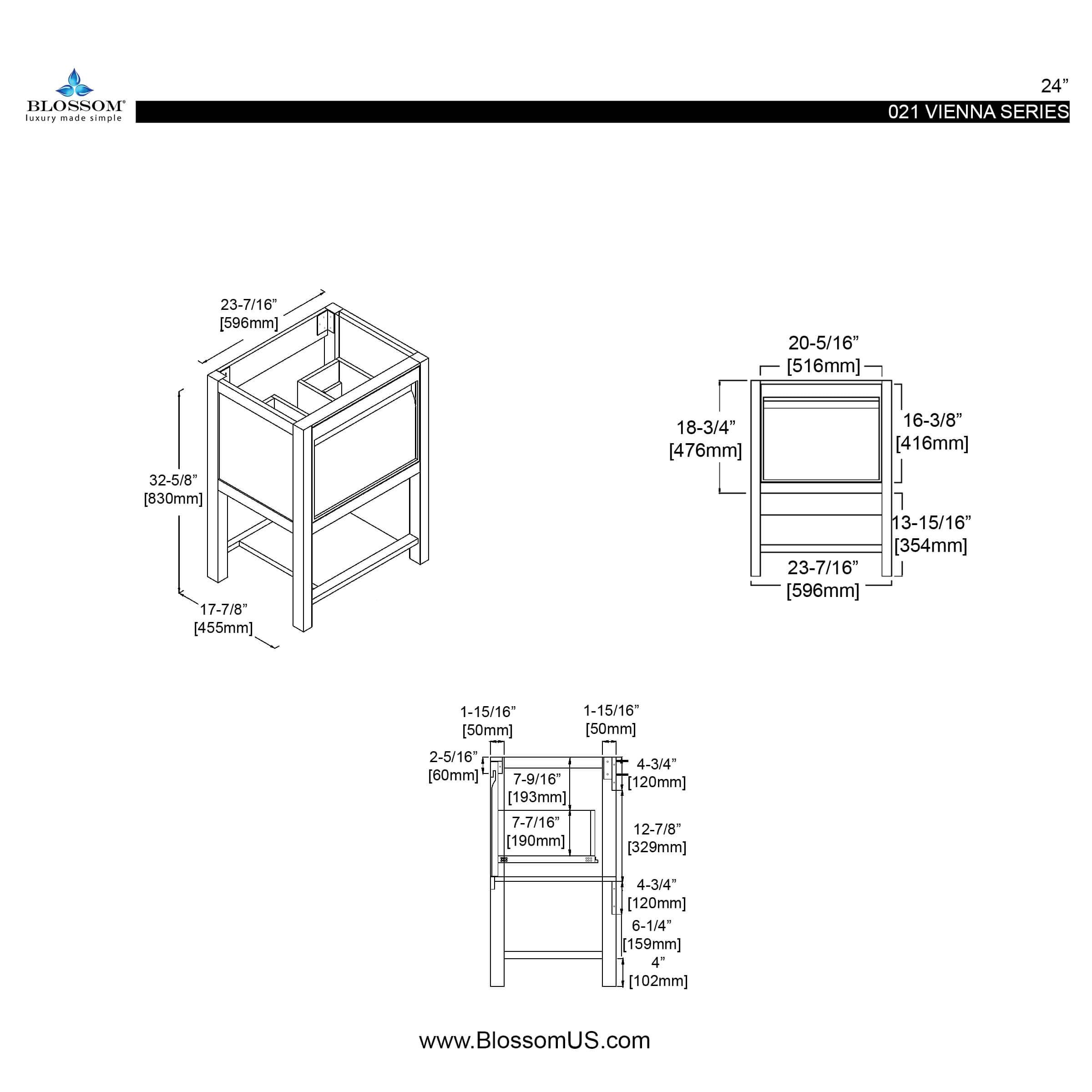 Vienna 24 Inch Vanity - ezkitchenbath