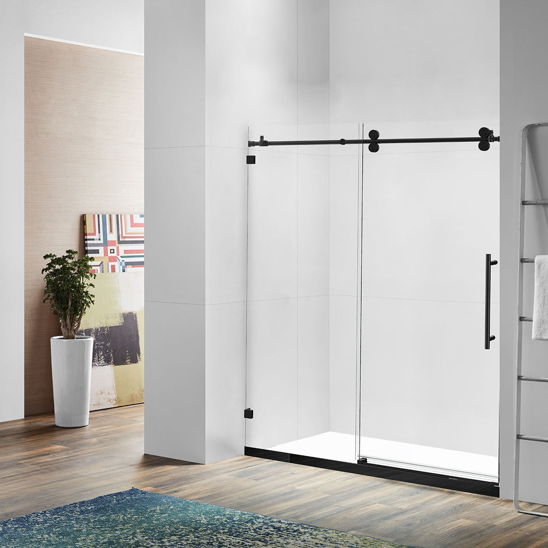 BH Frameless Single Sliding Shower Door